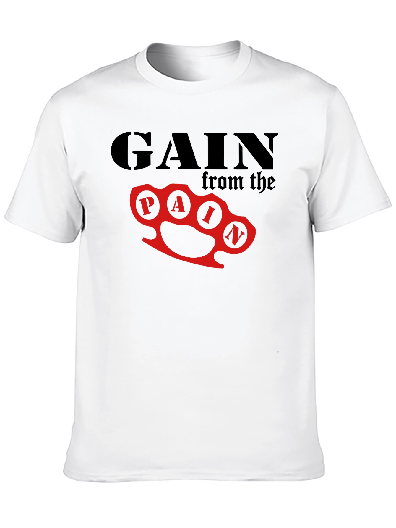 Gain From Pain Graphic T-Shirt - Black