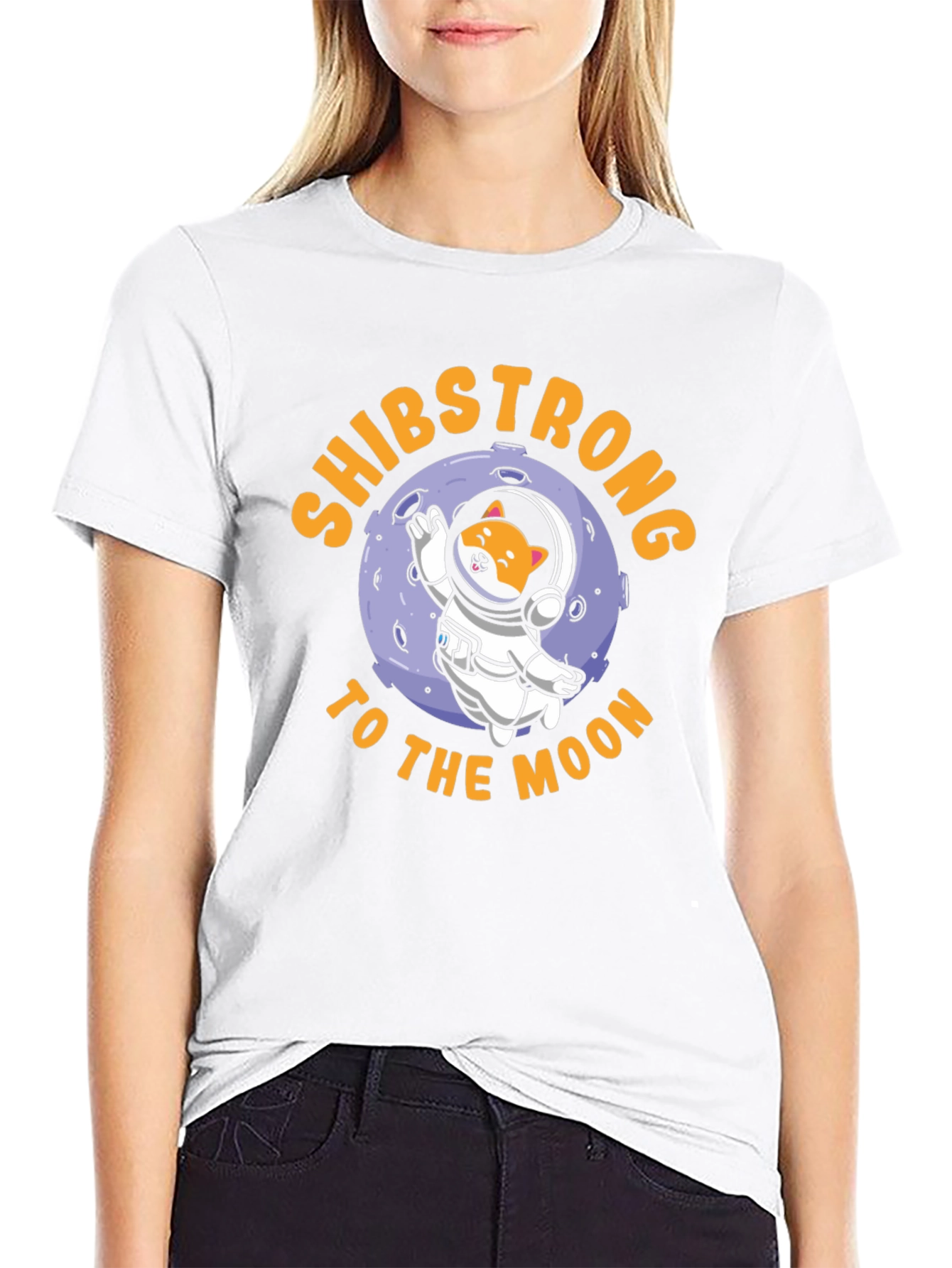 Shibstrong to the Moon T-Shirt - Crypto Doge