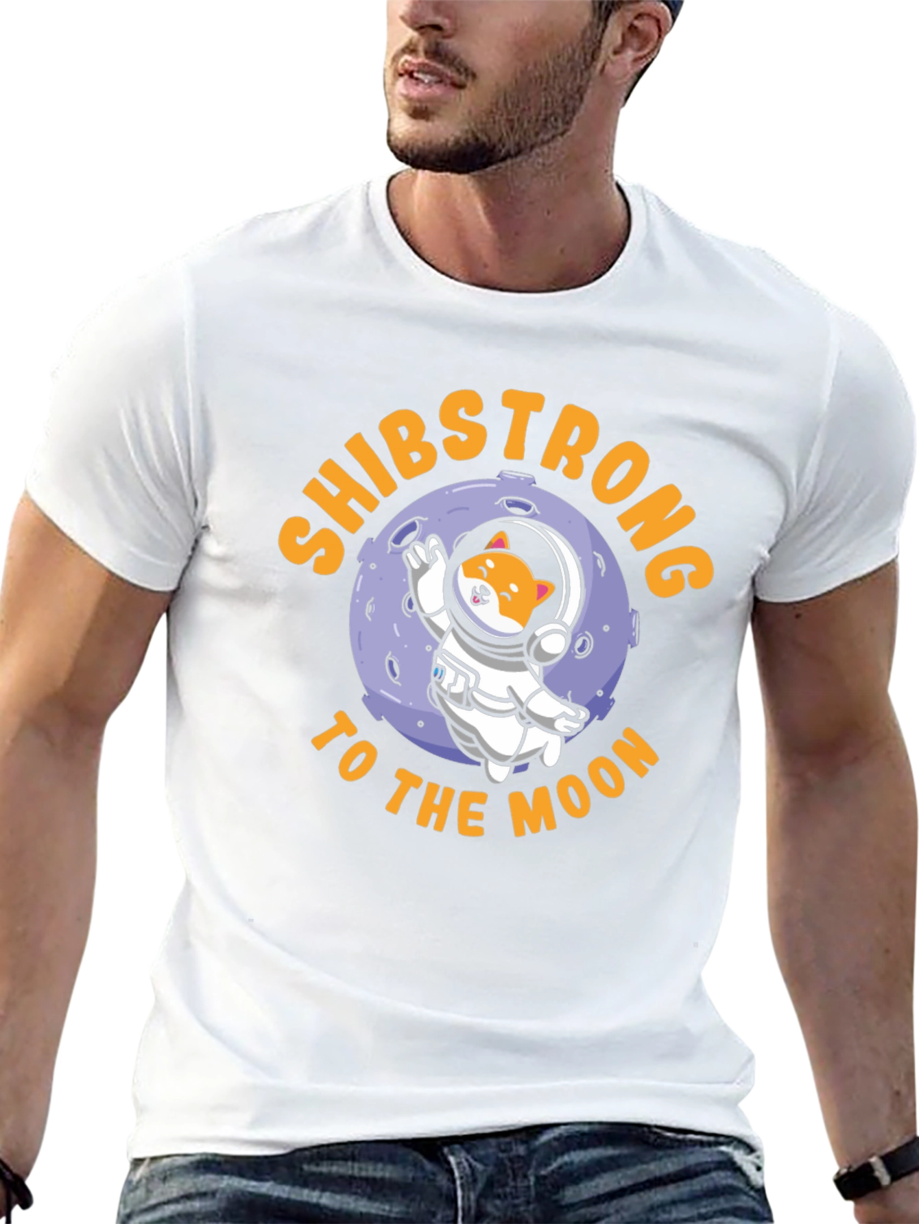Shibstrong to the Moon T-Shirt - Crypto Doge