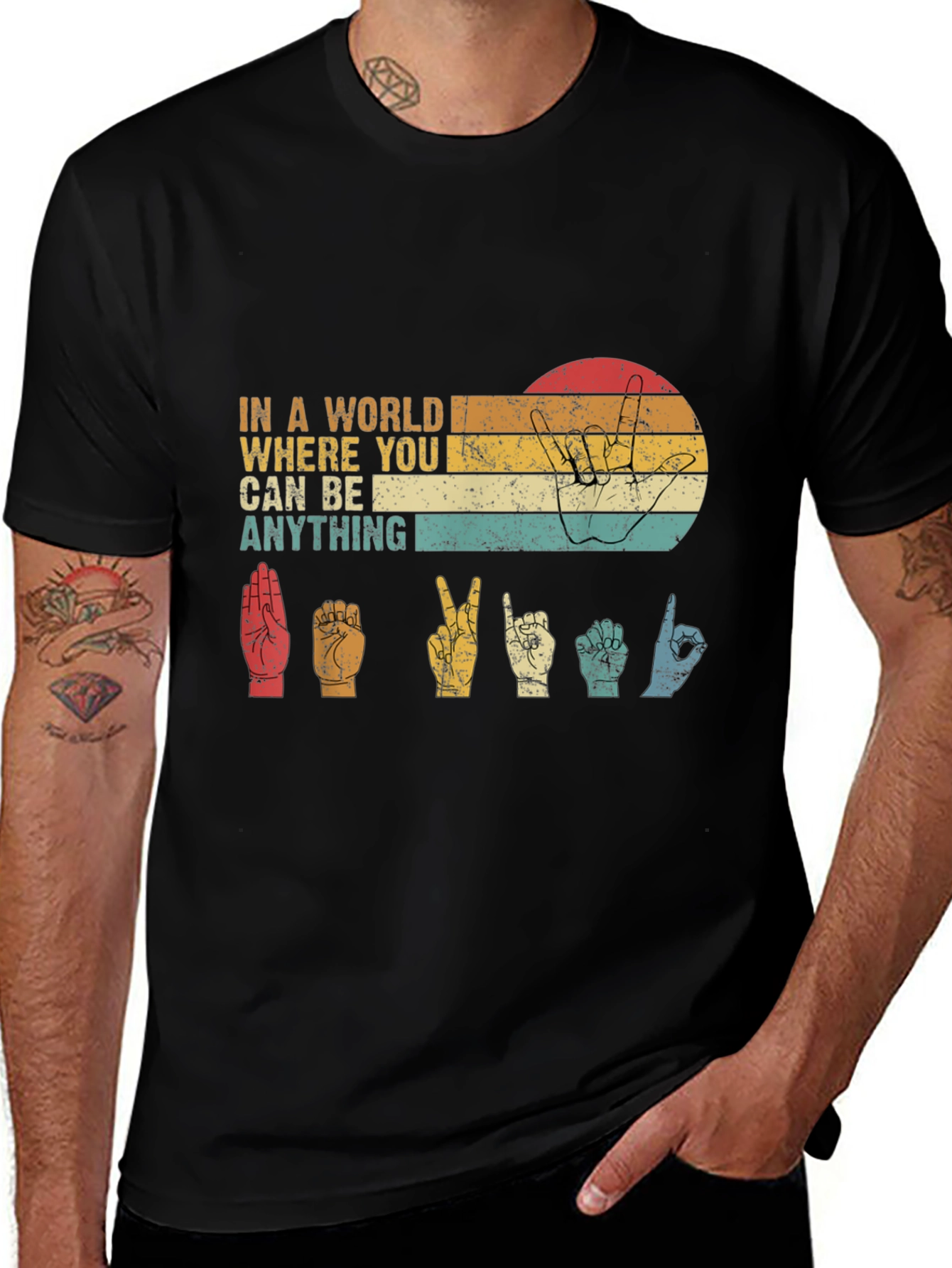In a World T-Shirt - Sign Language Design