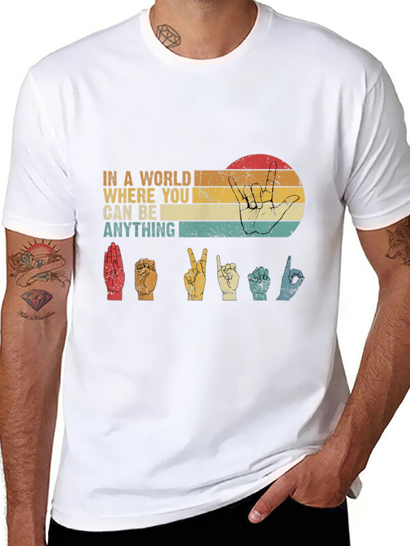 In a World T-Shirt - Sign Language Design
