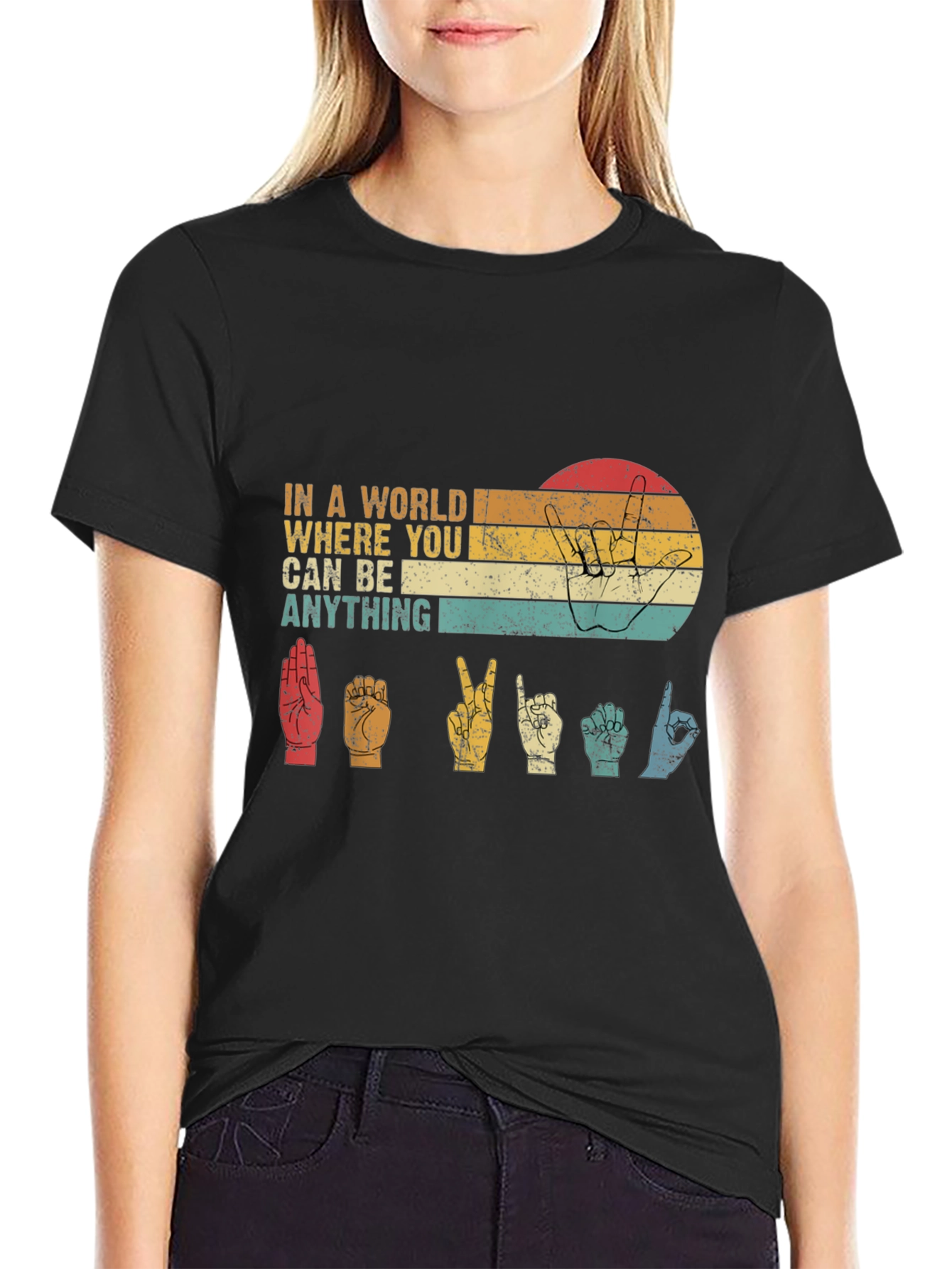 In a World T-Shirt - Sign Language Design