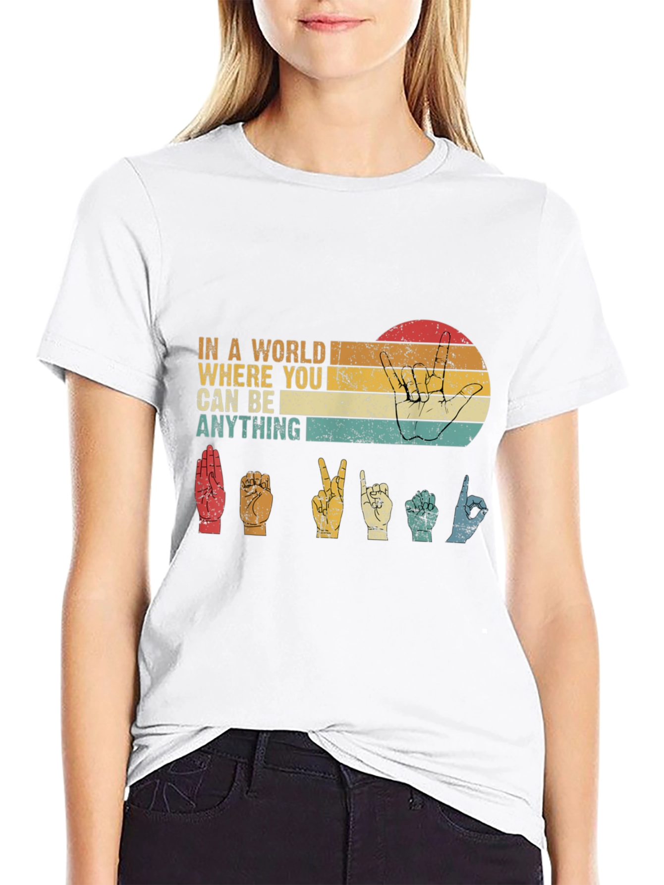 In a World T-Shirt - Sign Language Design