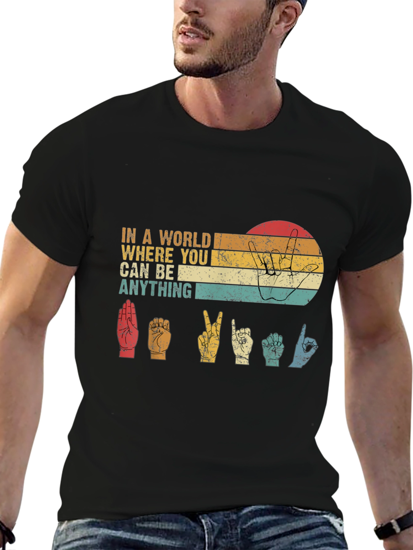 In a World T-Shirt - Sign Language Design