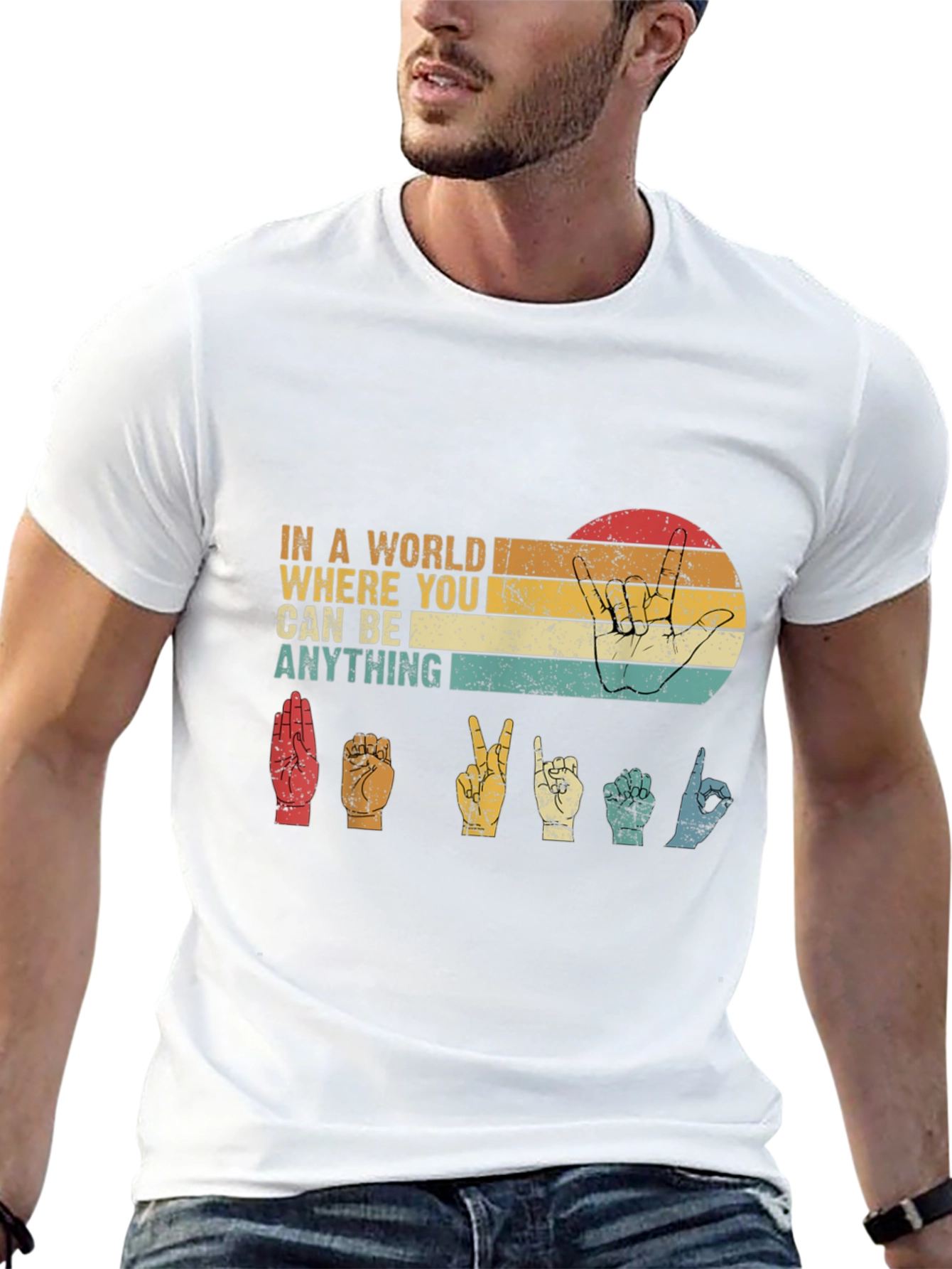 In a World T-Shirt - Sign Language Design