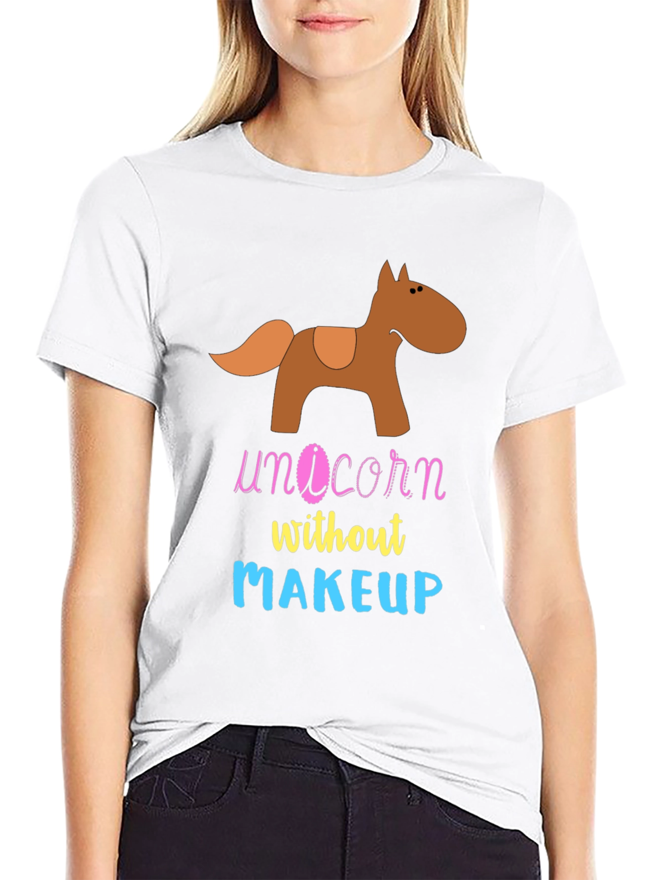 Unicorn Without Makeup Graphic T-Shirt