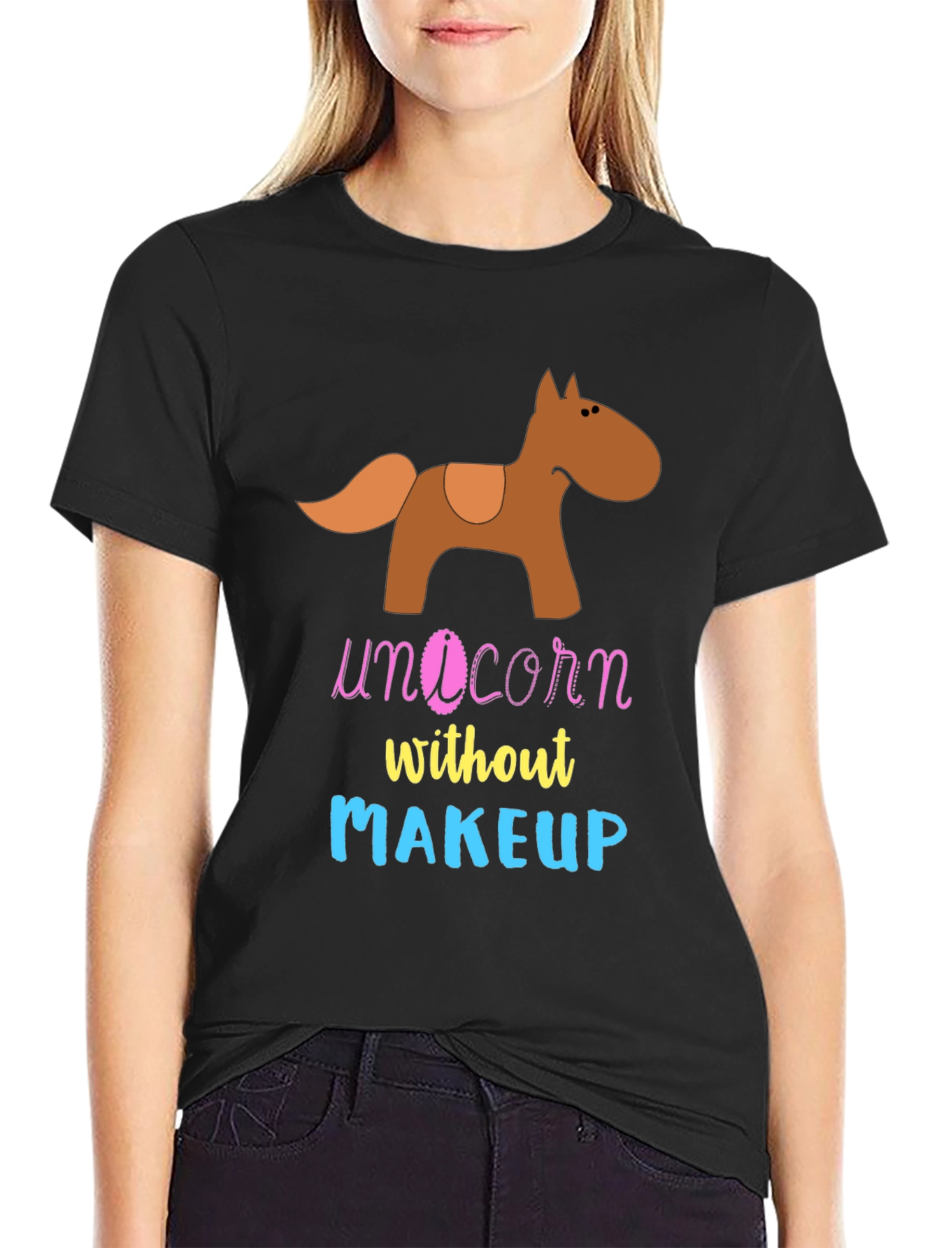 Unicorn Without Makeup Graphic T-Shirt