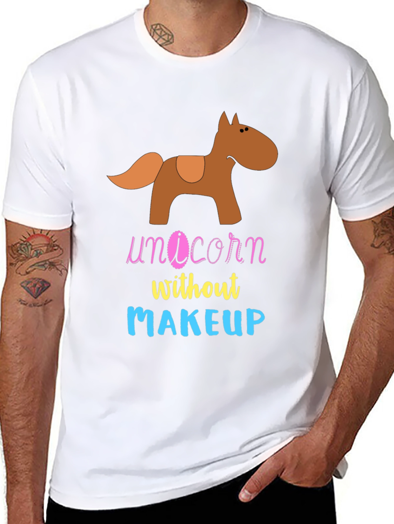 Unicorn Without Makeup Graphic T-Shirt