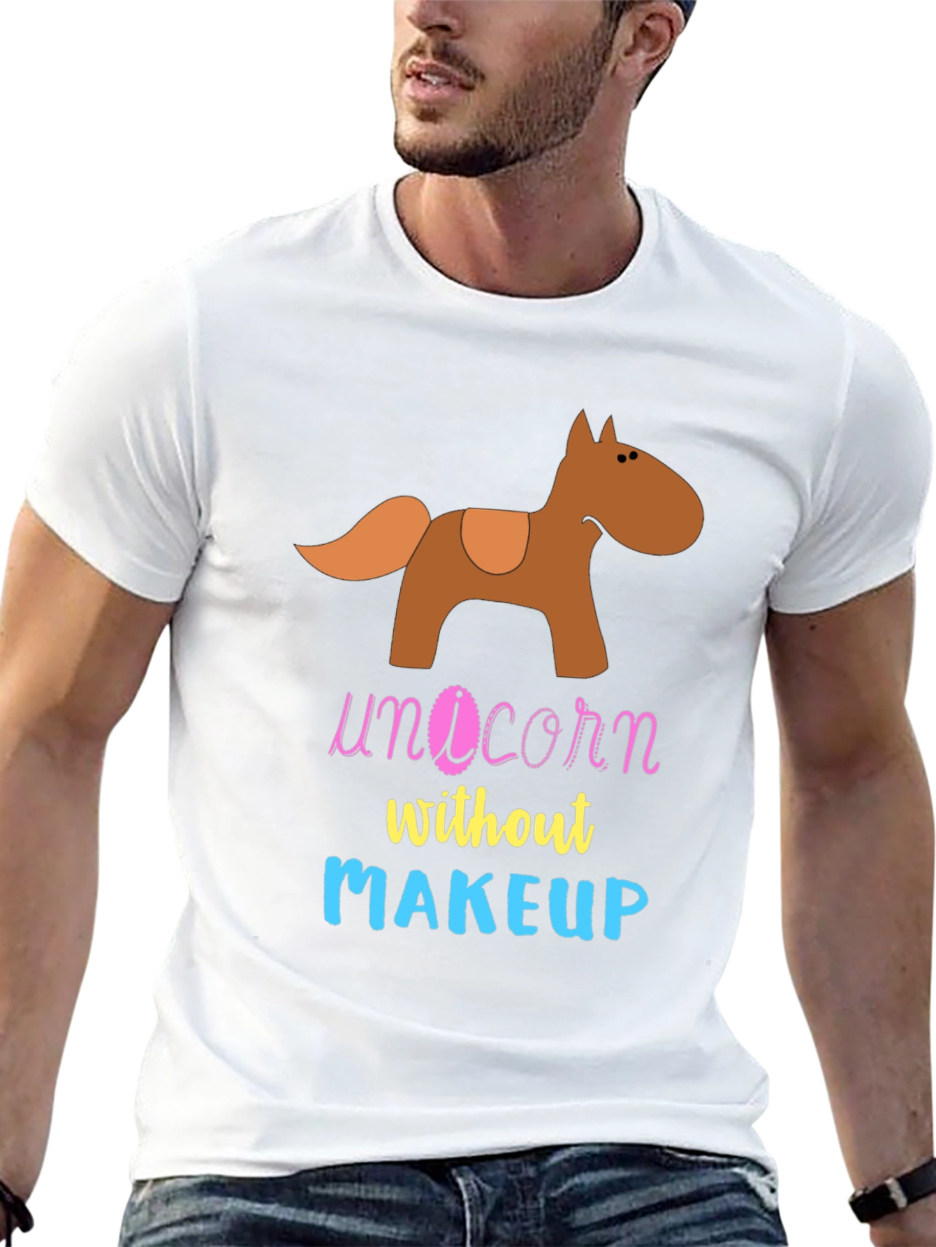 Unicorn Without Makeup Graphic T-Shirt