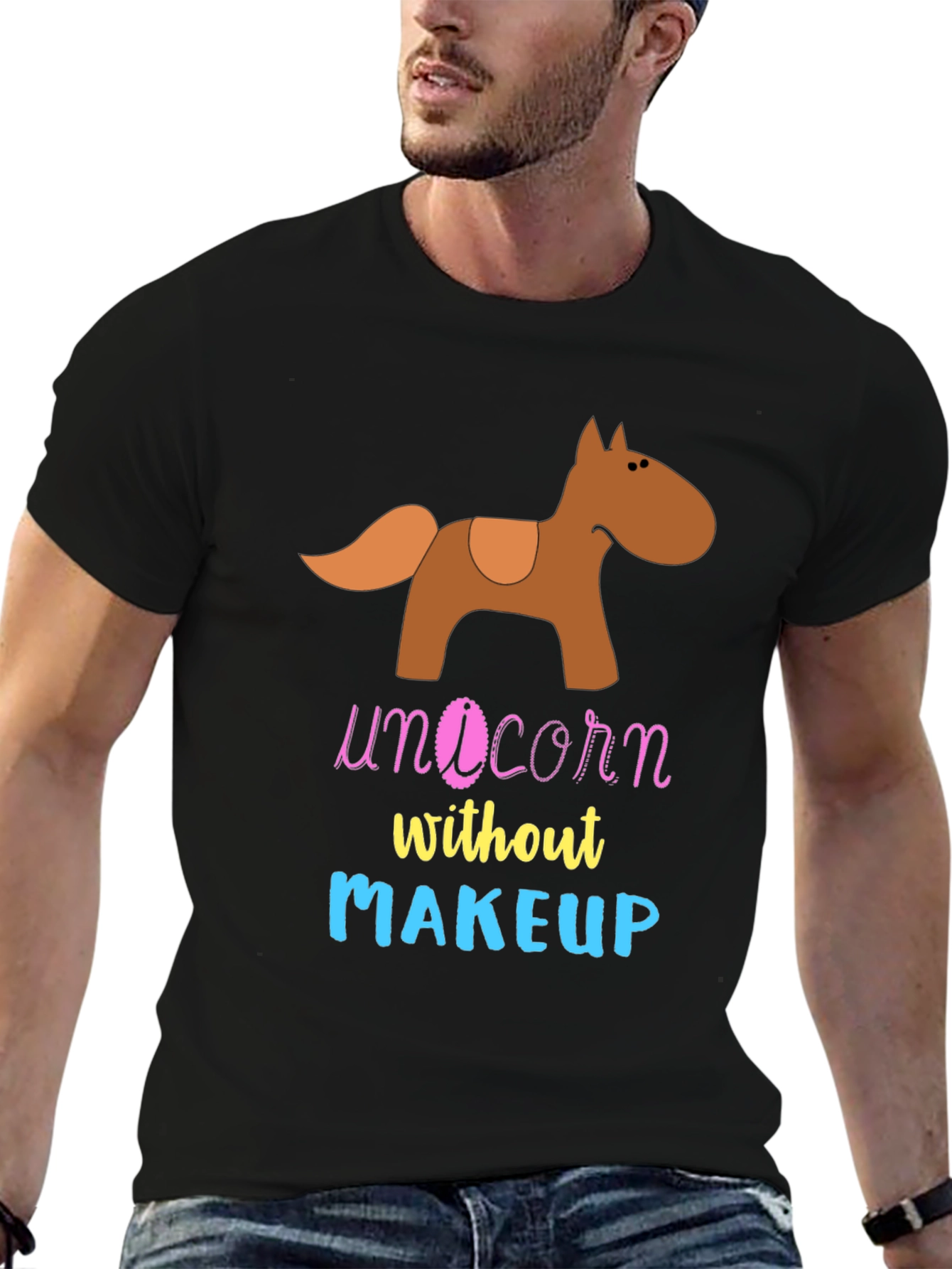 Unicorn Without Makeup Graphic T-Shirt