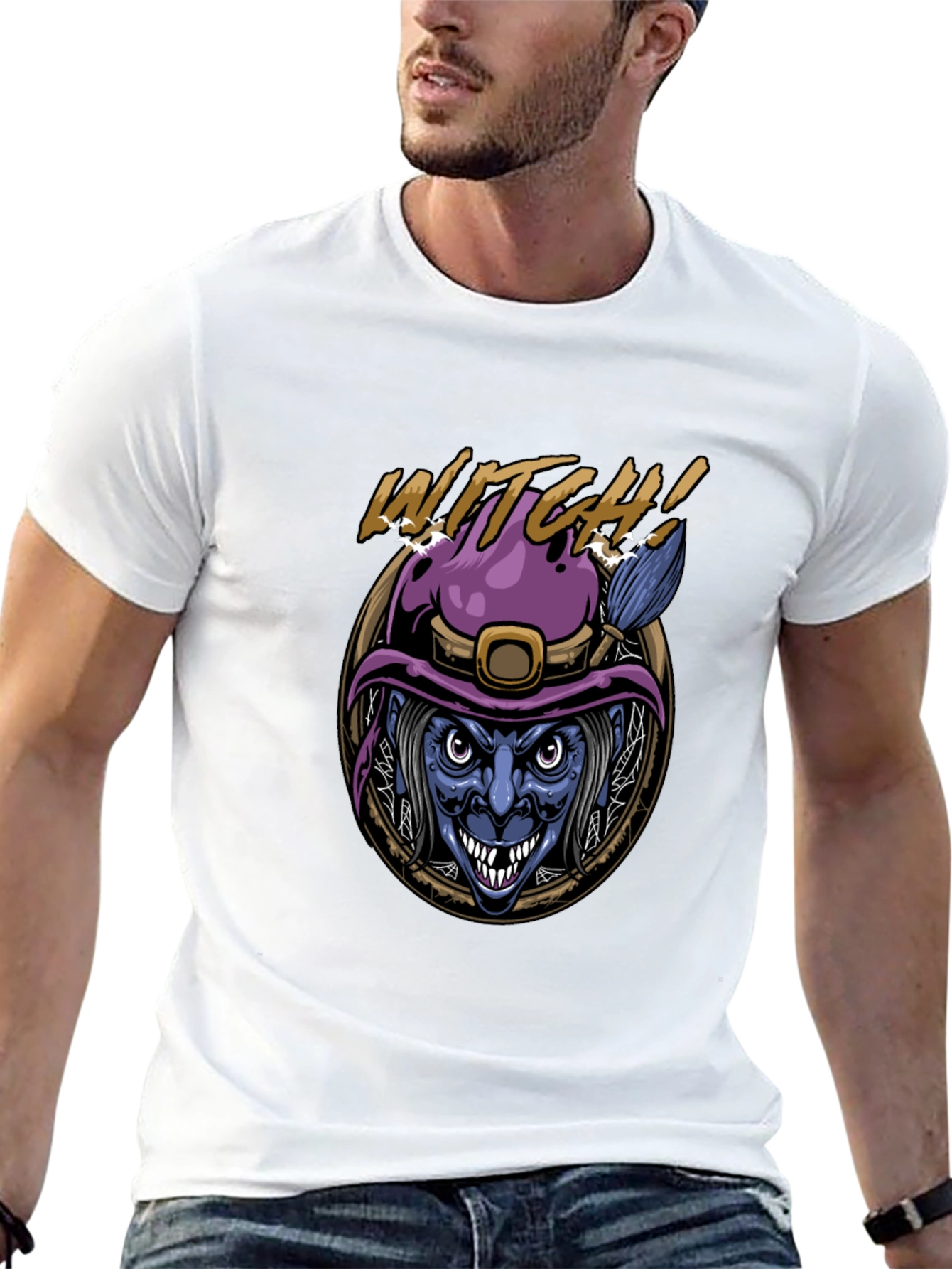 Witch Graphic Tee - Halloween T-Shirt