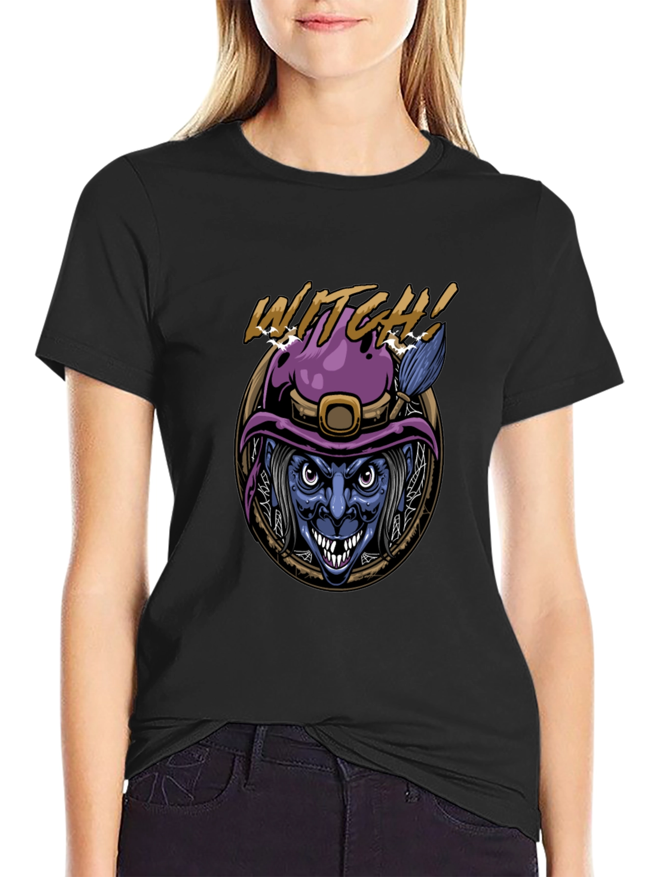 Witch Graphic Tee - Halloween T-Shirt
