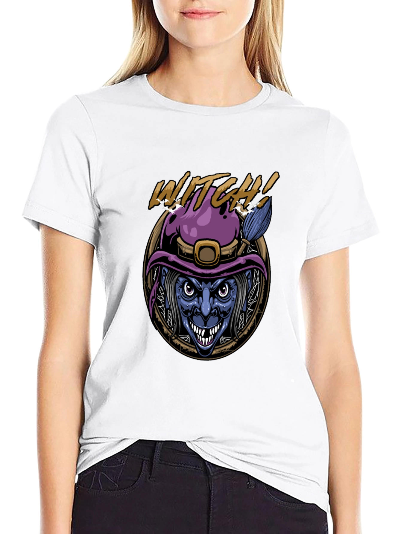 Witch Graphic Tee - Halloween T-Shirt