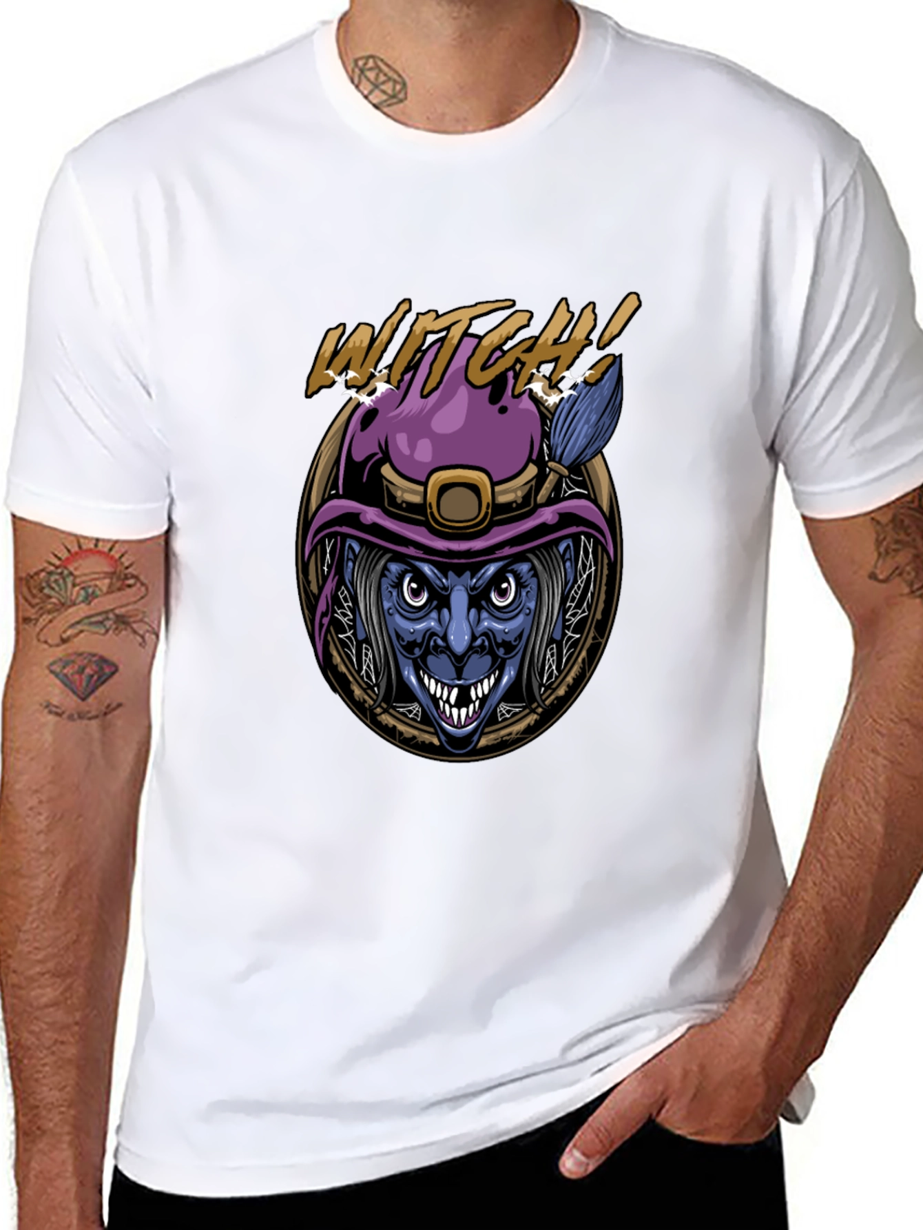 Witch Graphic Tee - Halloween T-Shirt