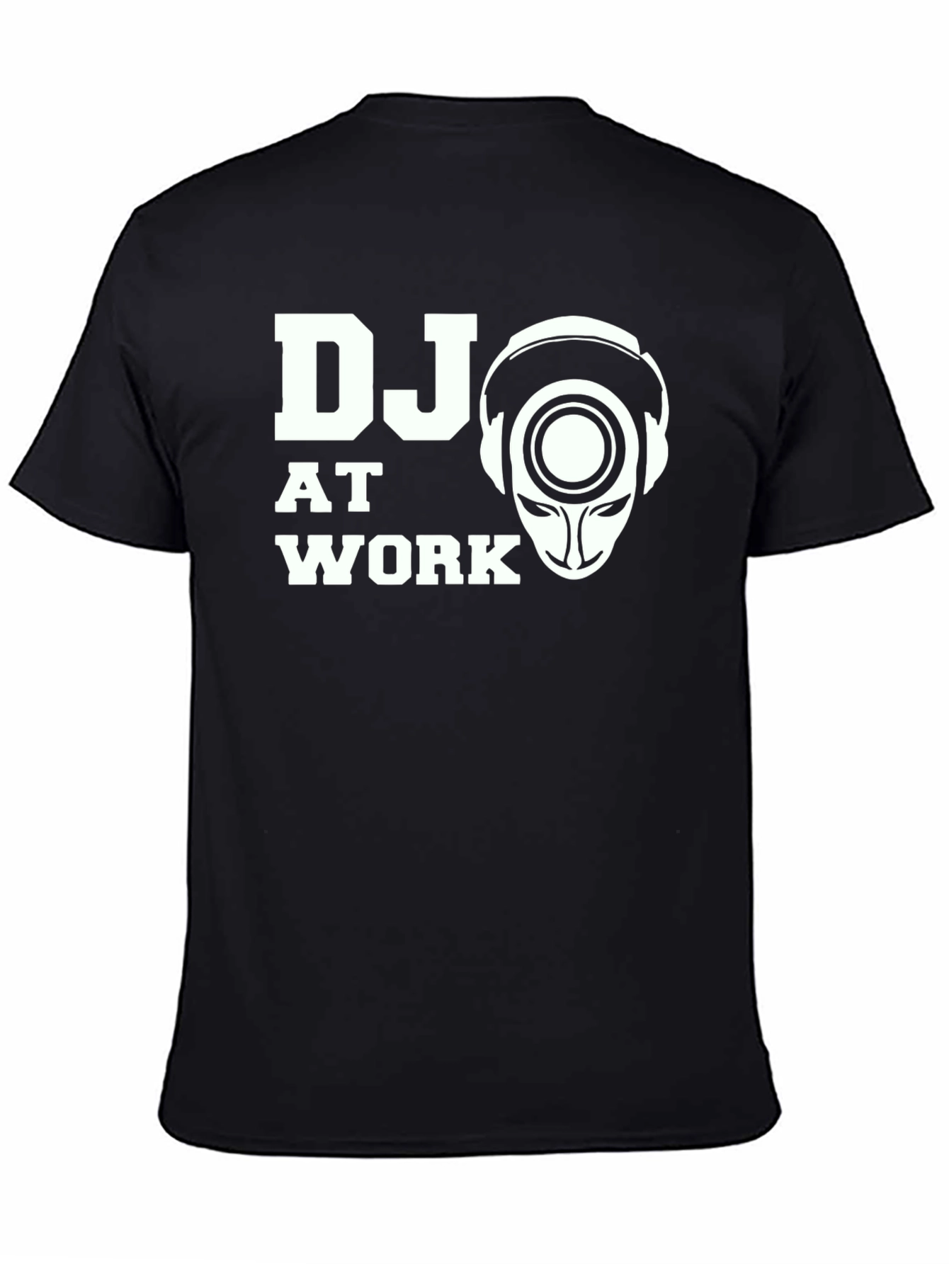 DJ at Work Graphic Print Black T-Shirt