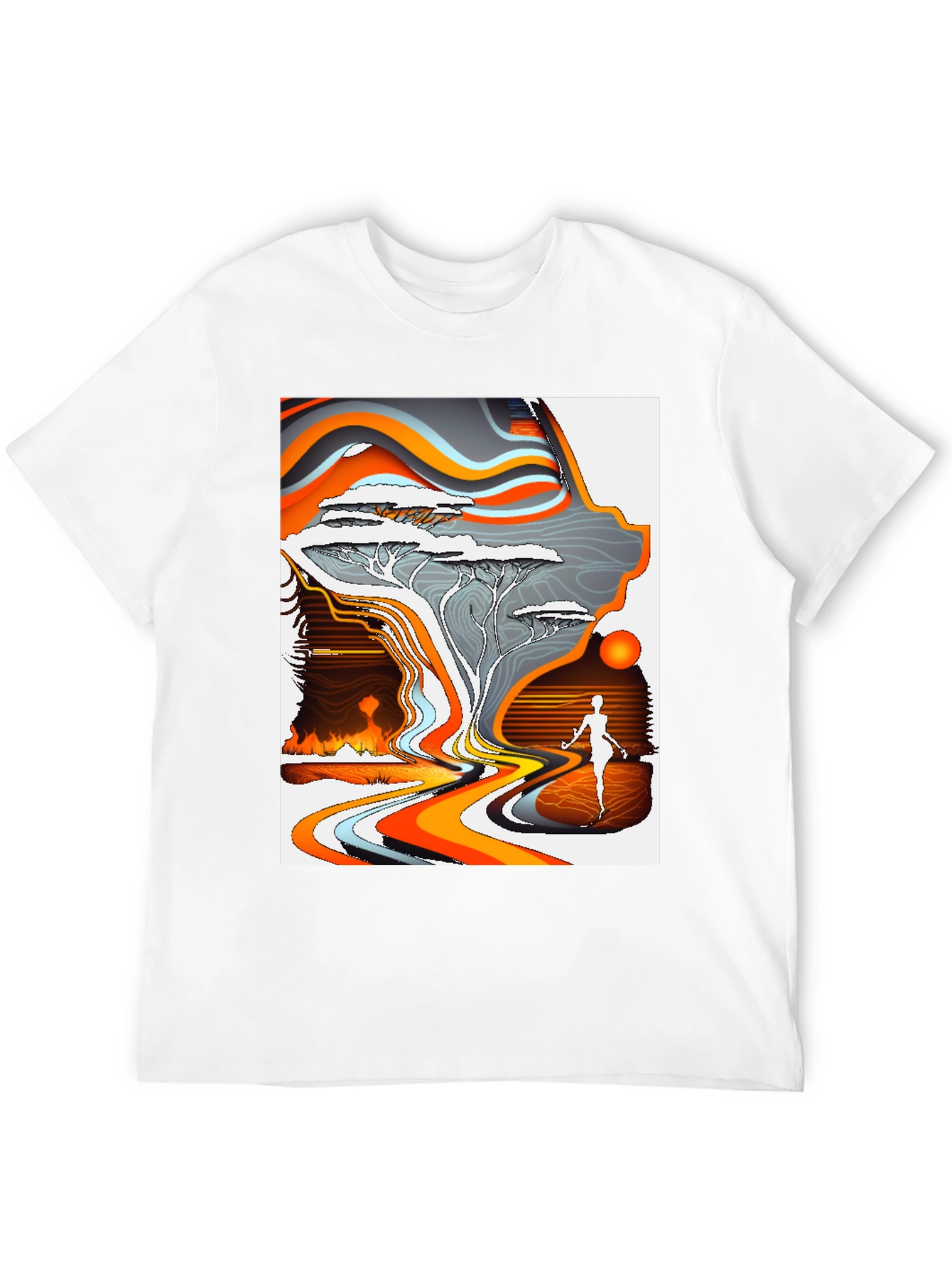 Abstract Desert Scene Graphic Tee
