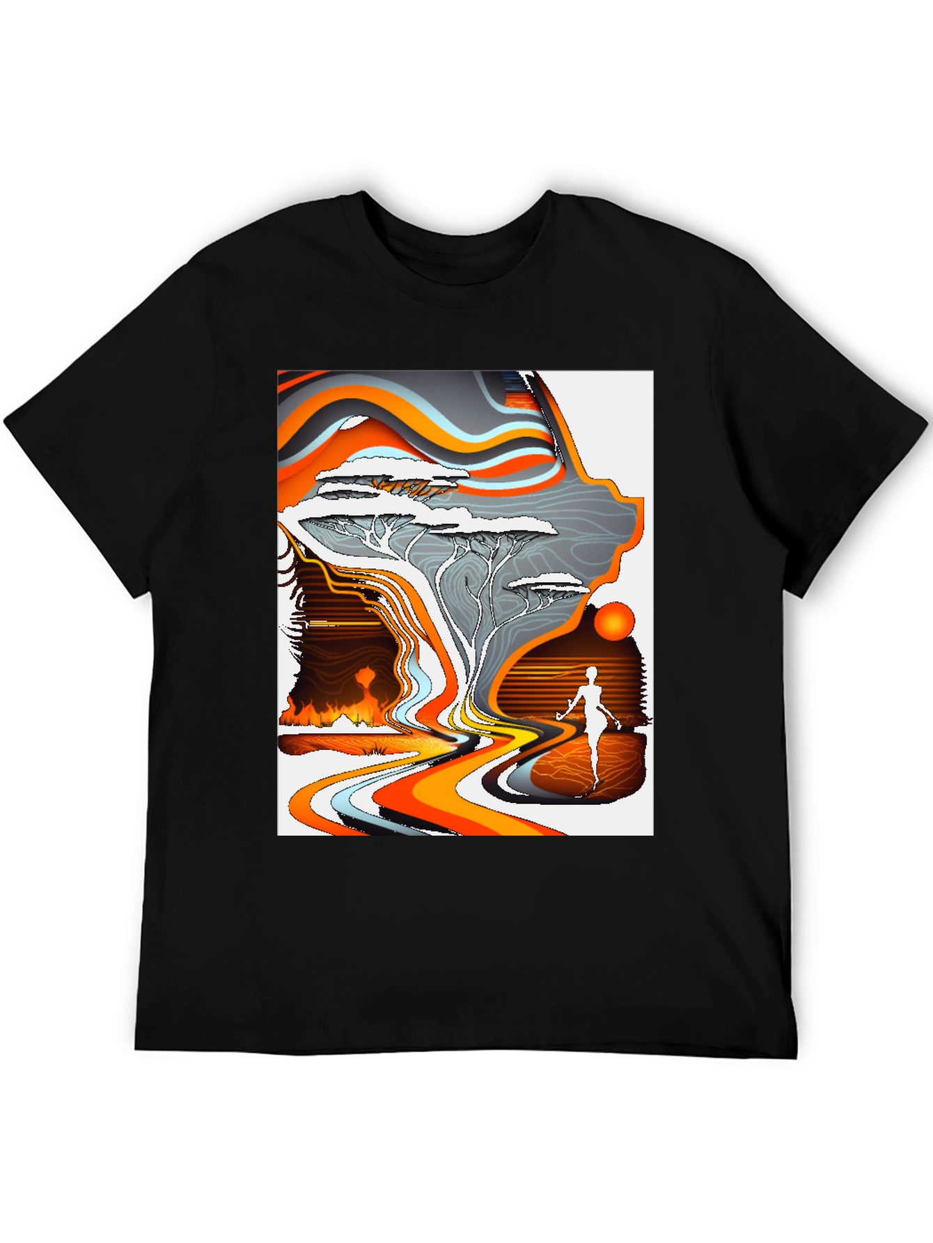 Abstract Desert Scene Graphic Tee