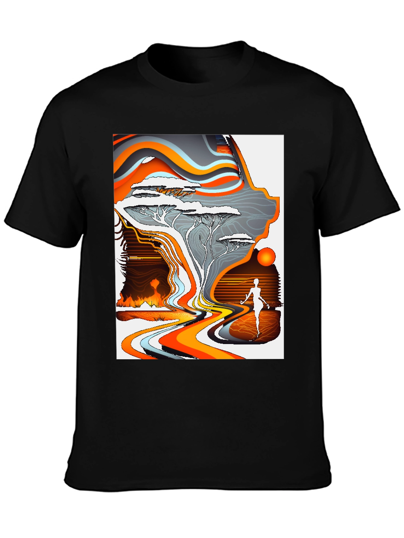 Abstract Desert Scene Graphic Tee