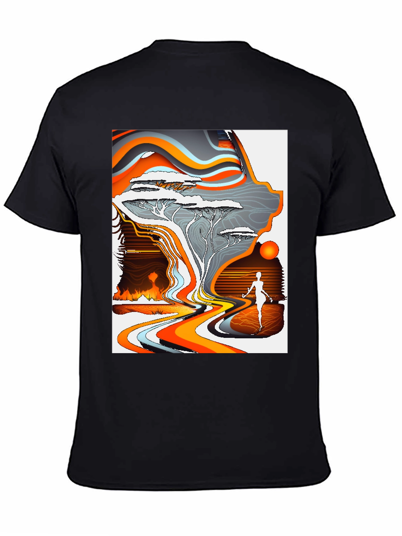 Abstract Desert Scene Graphic Tee