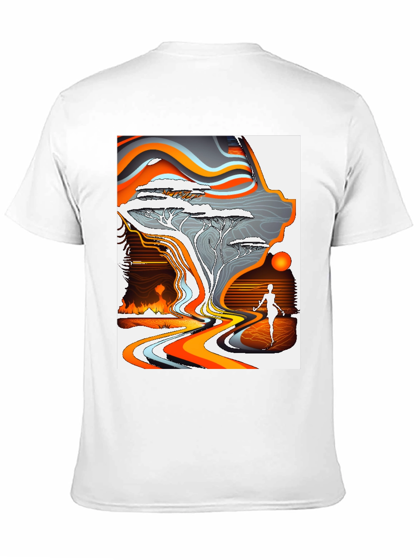 Abstract Desert Scene Graphic Tee