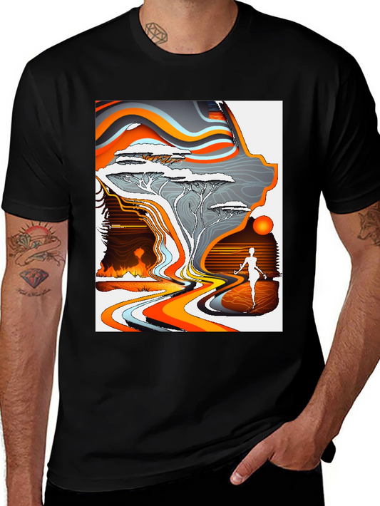 Abstract Desert Scene Graphic Tee