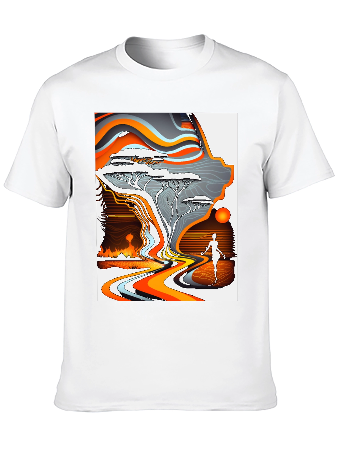 Abstract Desert Scene Graphic Tee