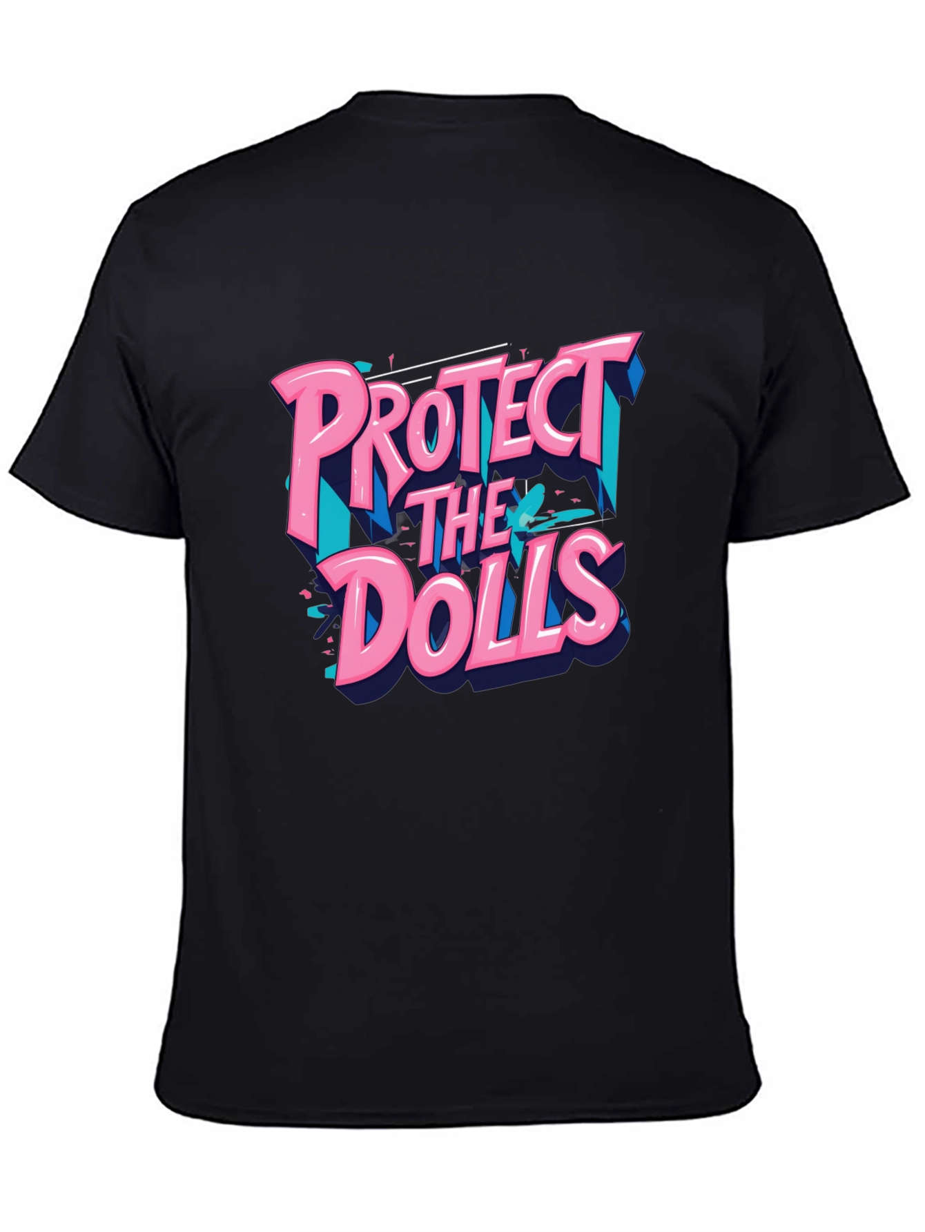Protect The Dolls Graphic T-Shirt - Black