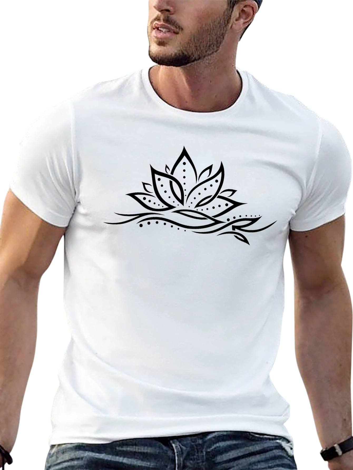 Lotus Flower Graphic T-Shirt