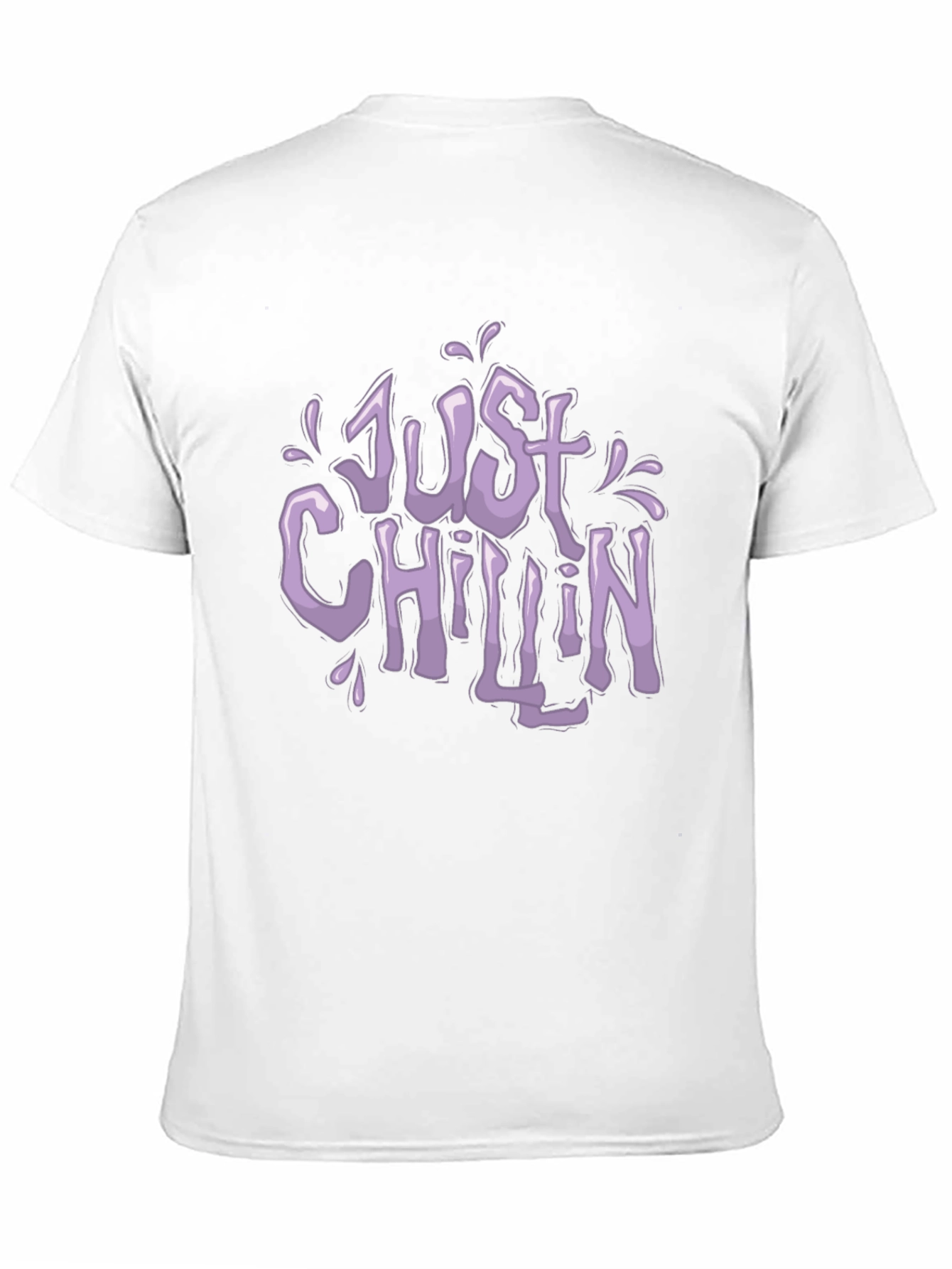 Just Chillin Black Graphic T-Shirt