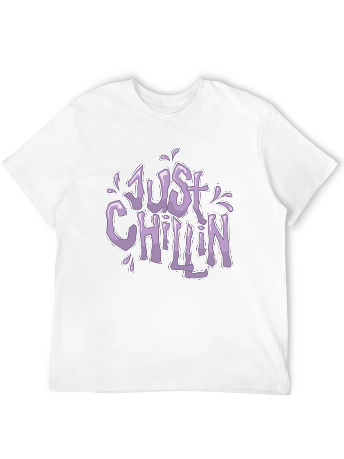 Just Chillin Black Graphic T-Shirt
