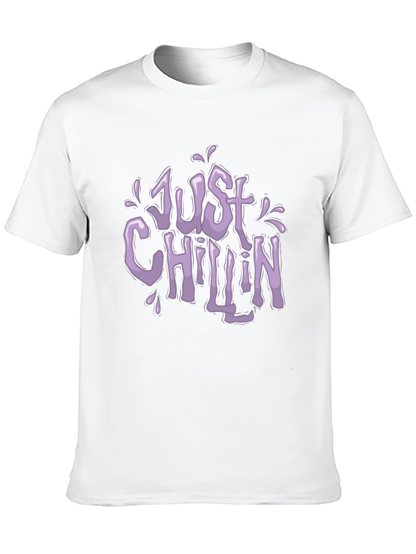 Just Chillin Black Graphic T-Shirt
