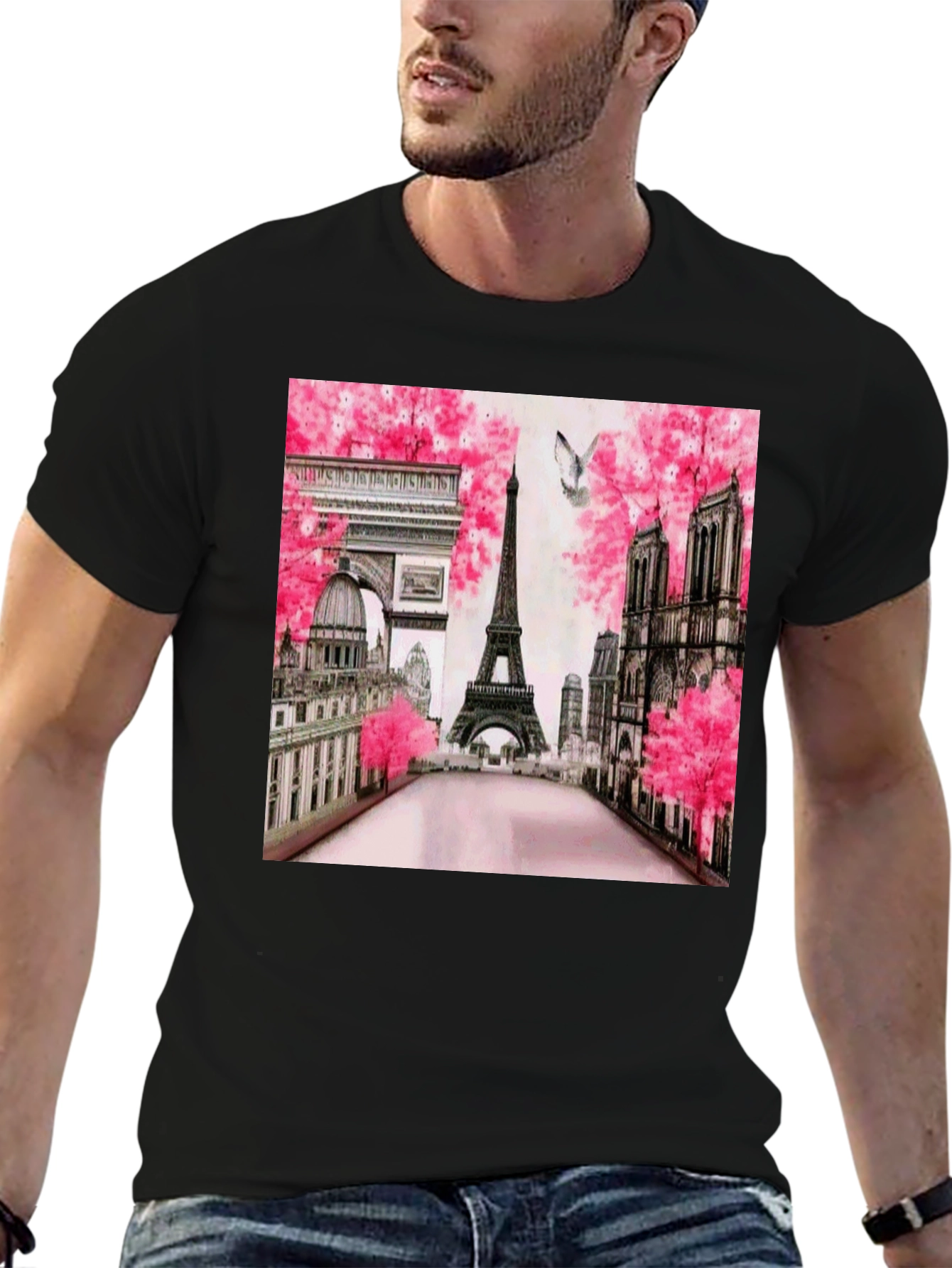 Paris Cityscape Graphic Tee - Eiffel Tower Unisex T-Shirt