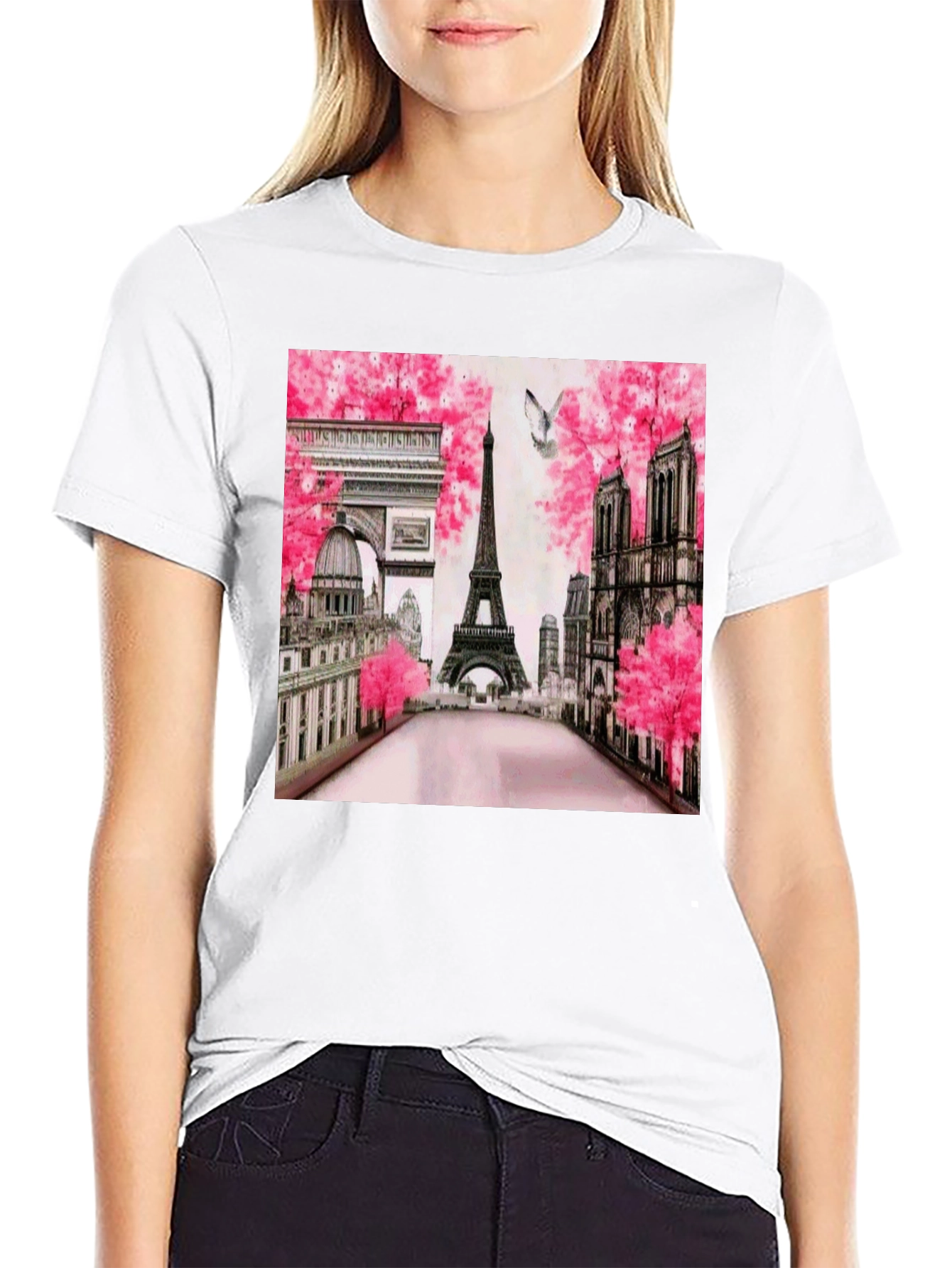Paris Cityscape Graphic Tee - Eiffel Tower Unisex T-Shirt