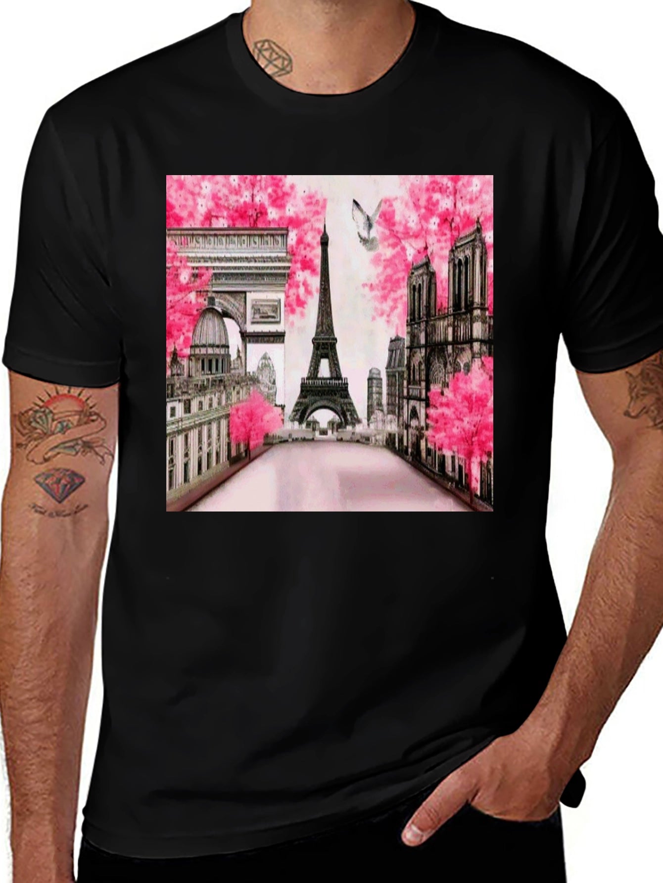Paris Cityscape Graphic Tee - Eiffel Tower Unisex T-Shirt