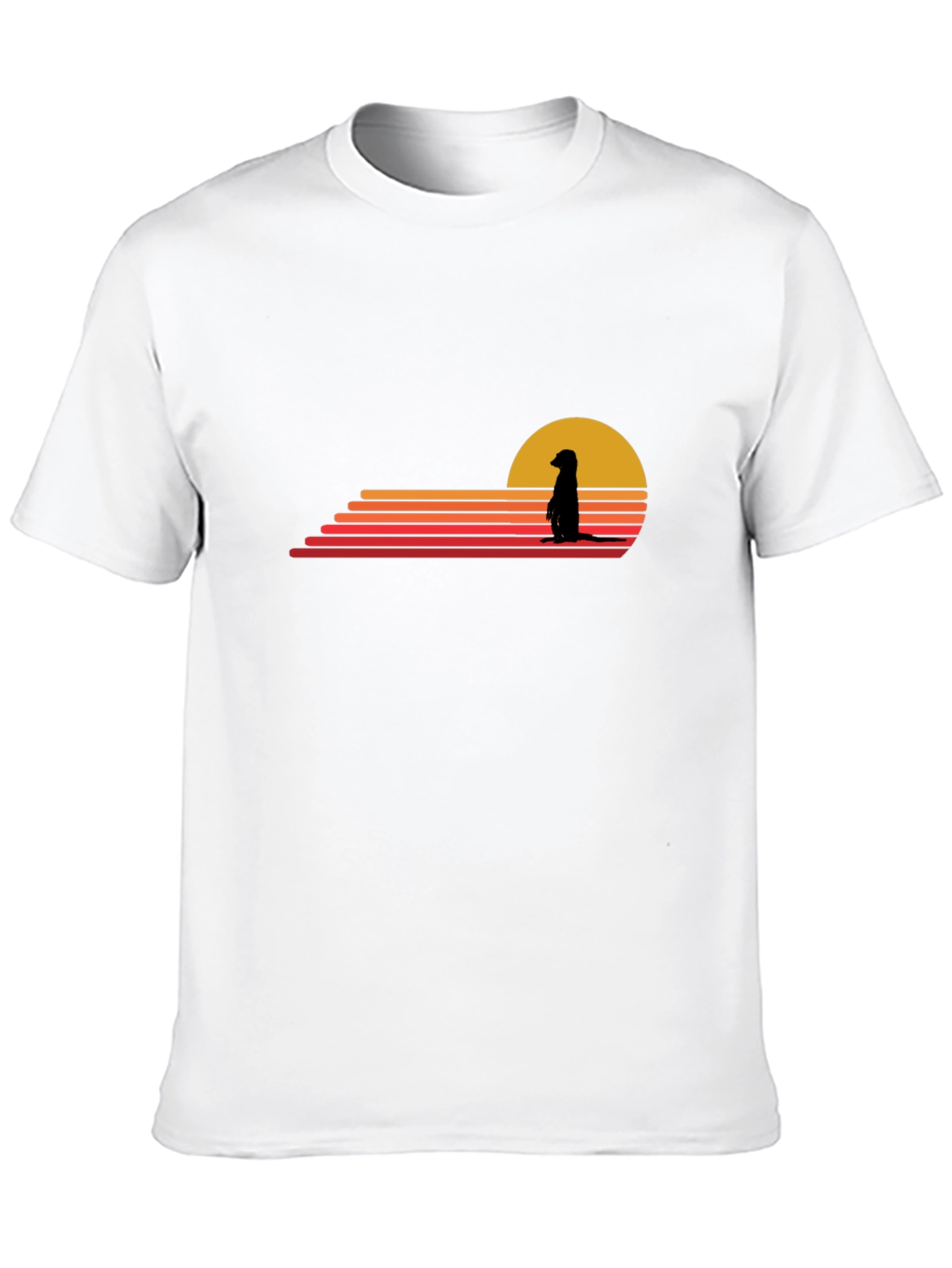 Meerkat Sunset Graphic Tee - Black Cotton Blend