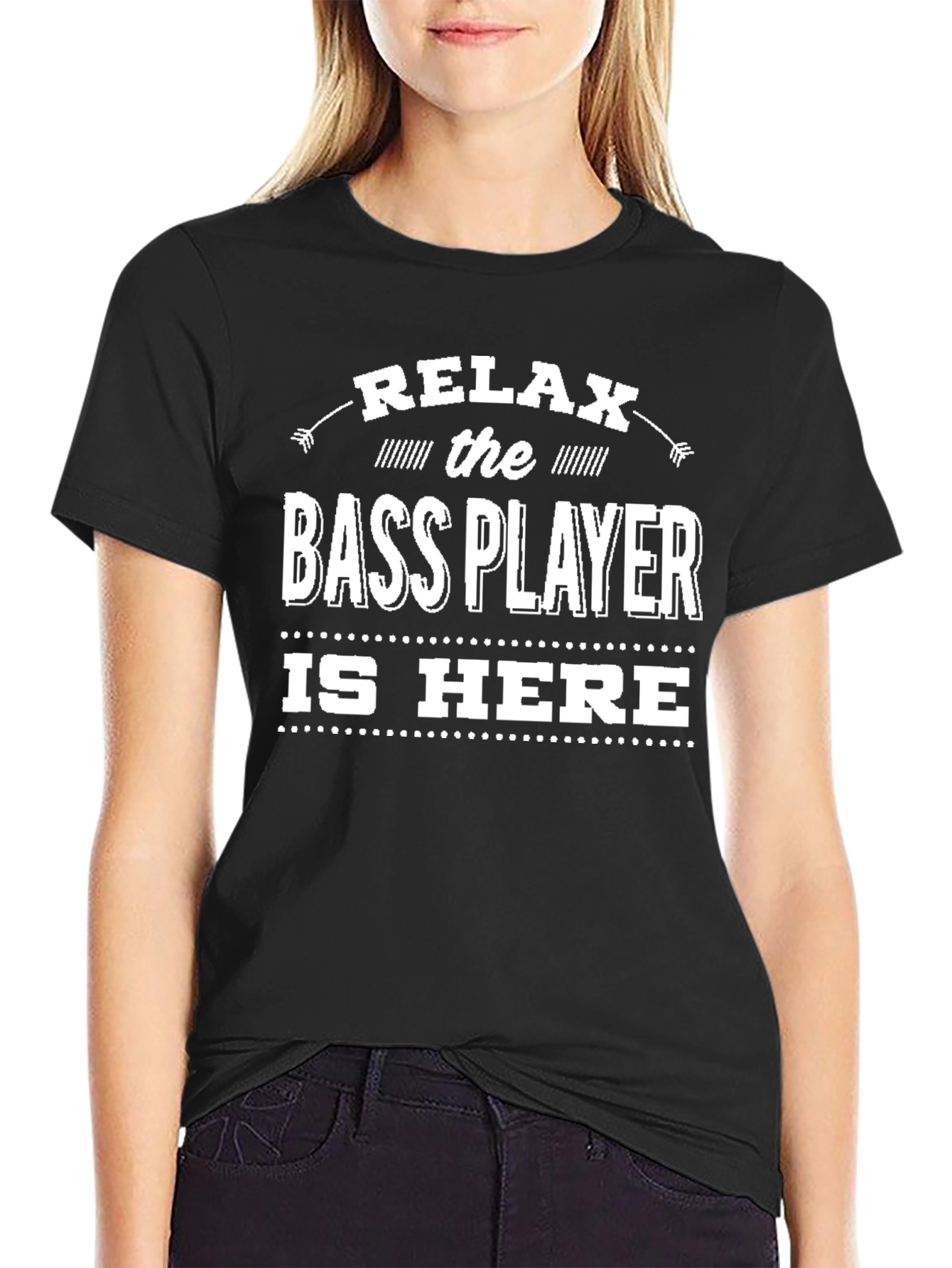 Relax Bass Player Here Novelty Graphic T-Shirt