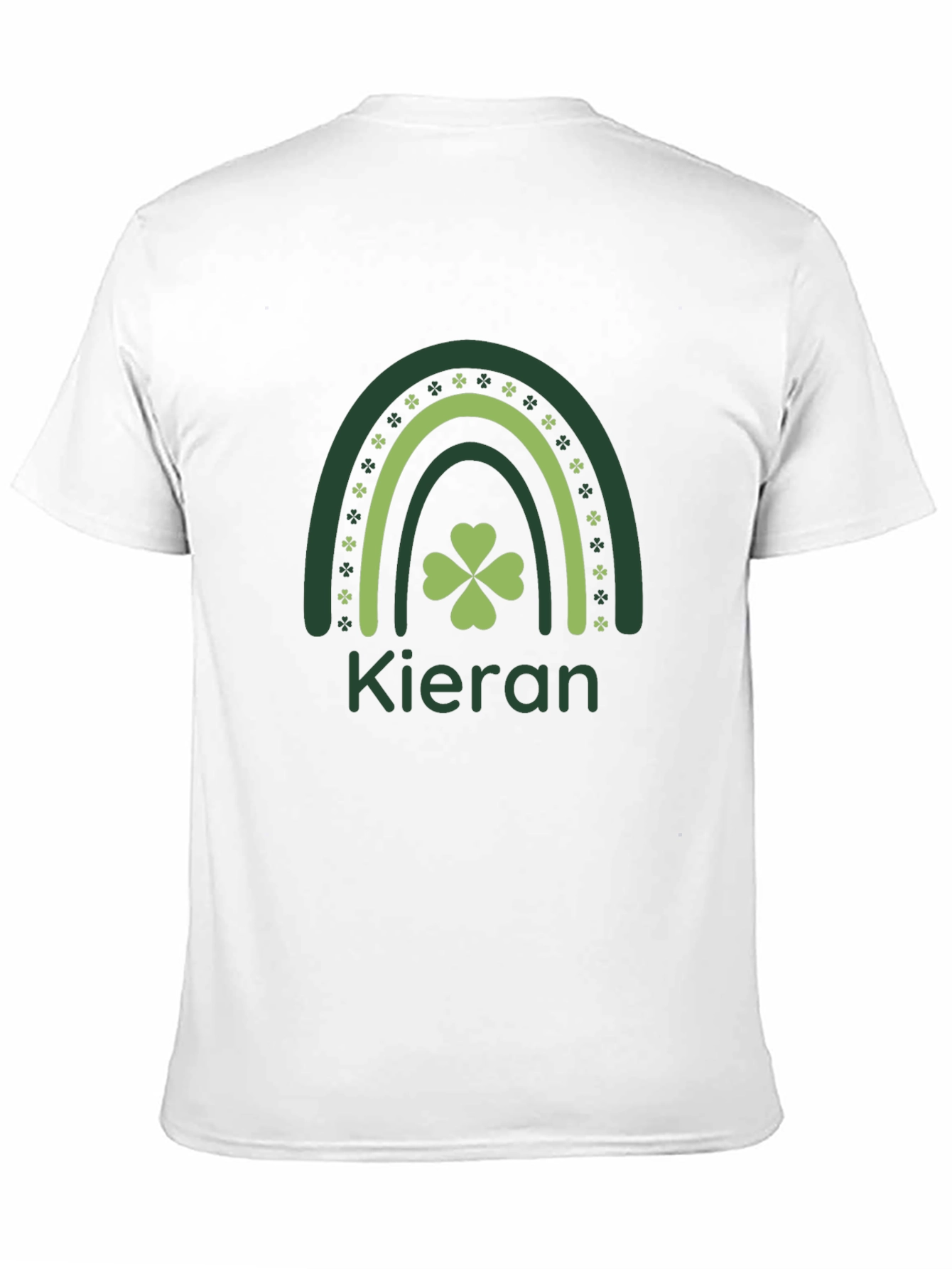 St. Patricks Day Clover Rainbow Kieran Black T-Shirt