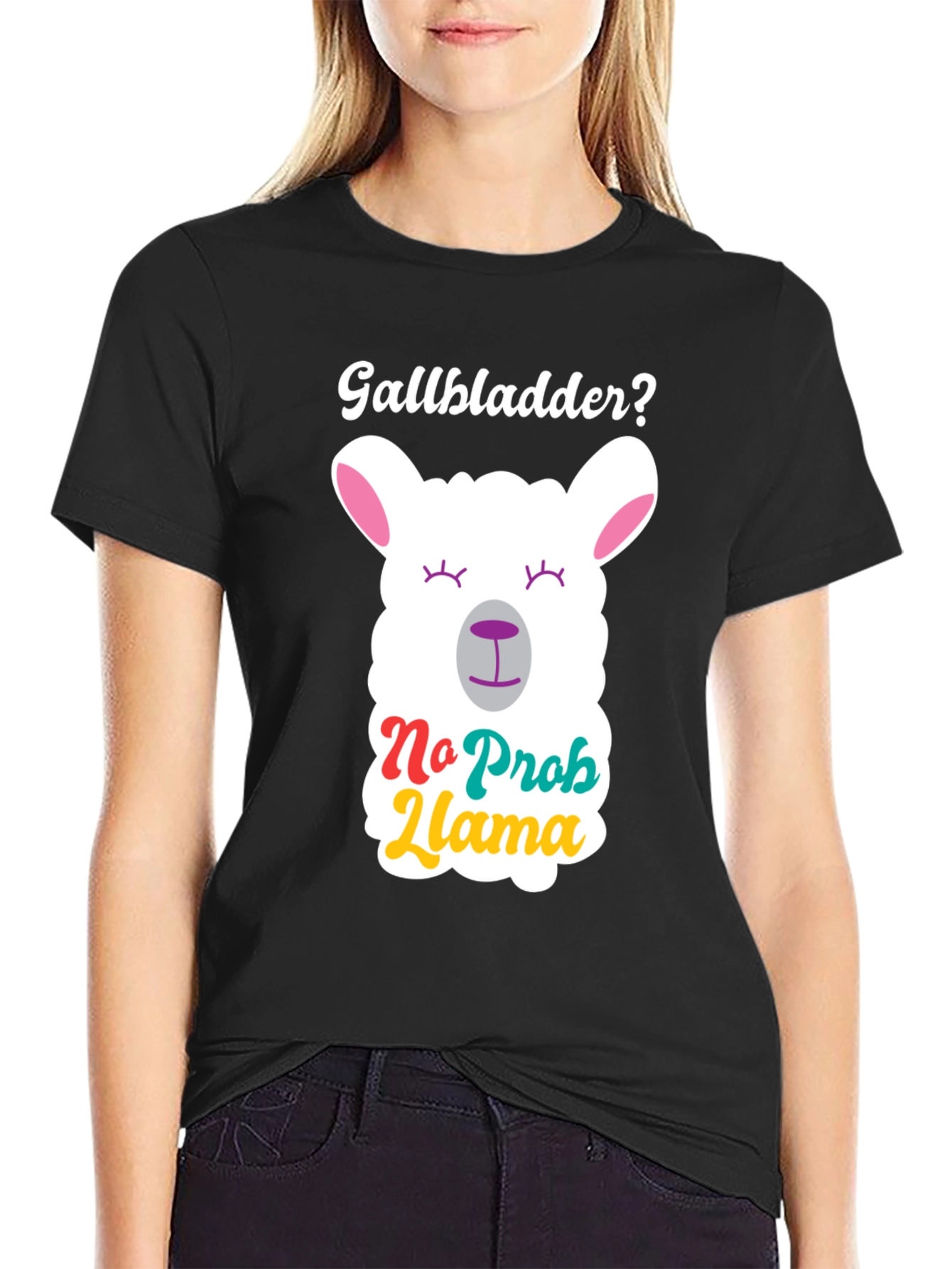 No Prob Llama Black T-Shirt