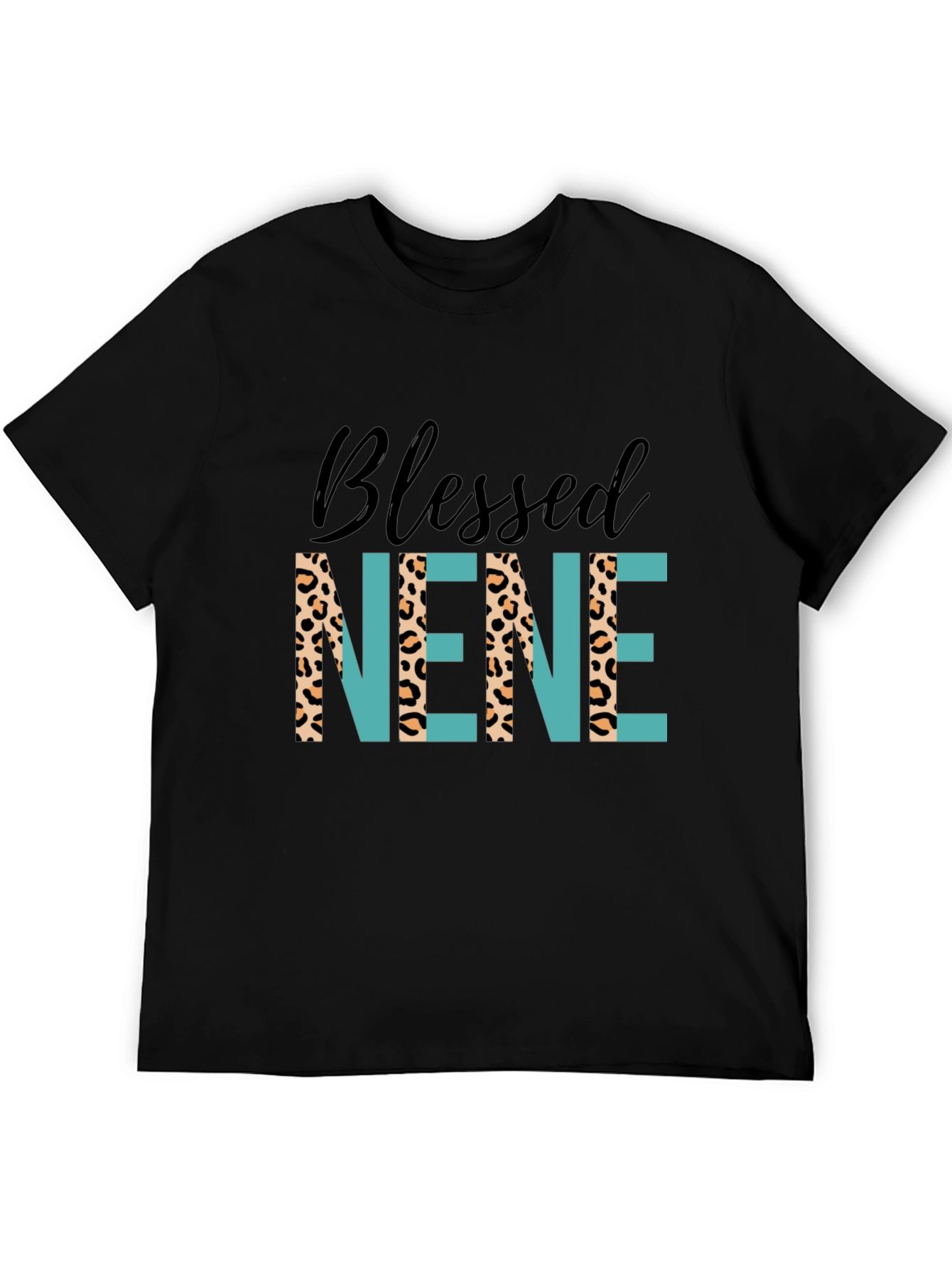 Blessed Nene Graphic T-Shirt - Leopard Print