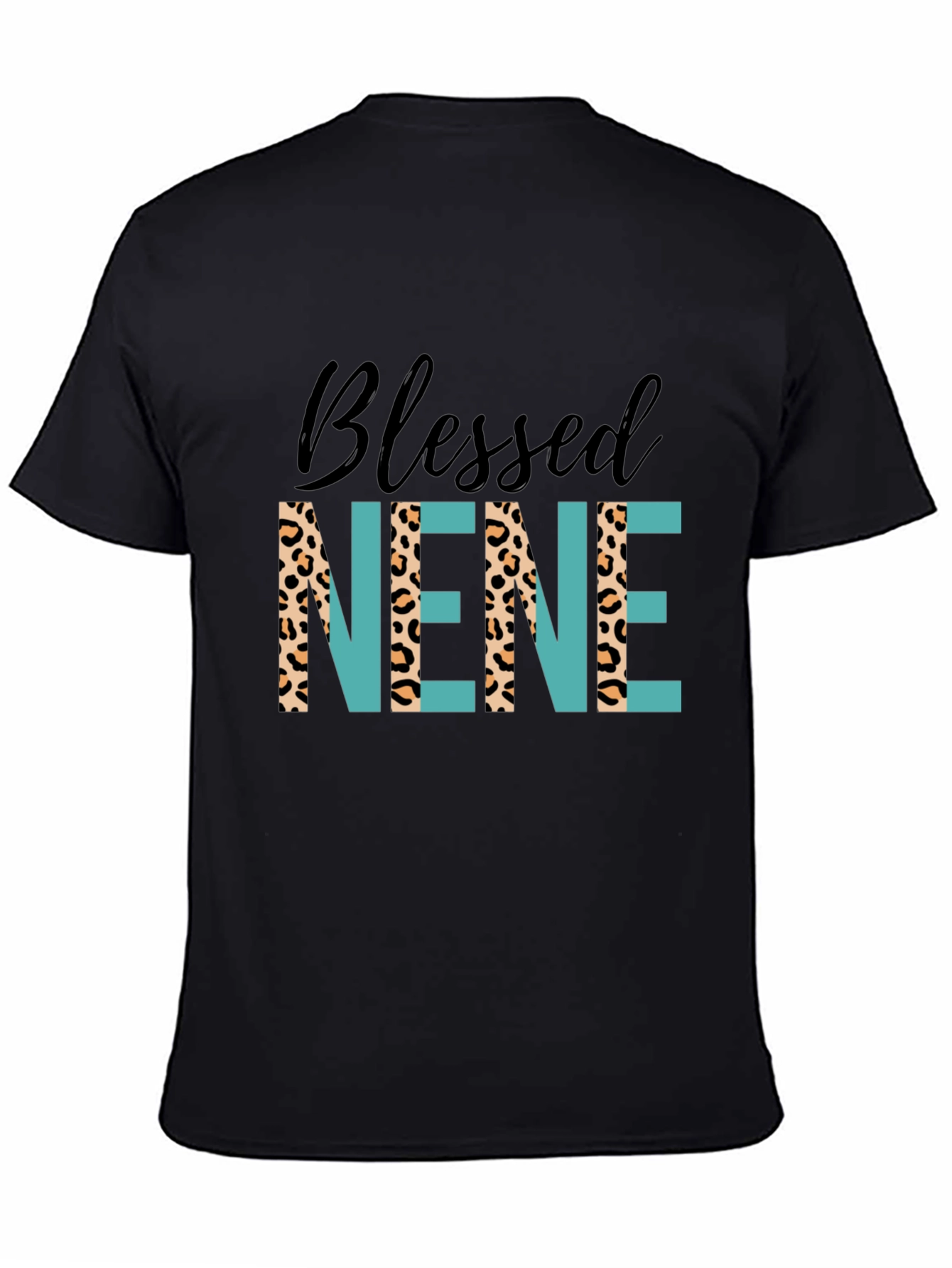 Blessed Nene Graphic T-Shirt - Leopard Print