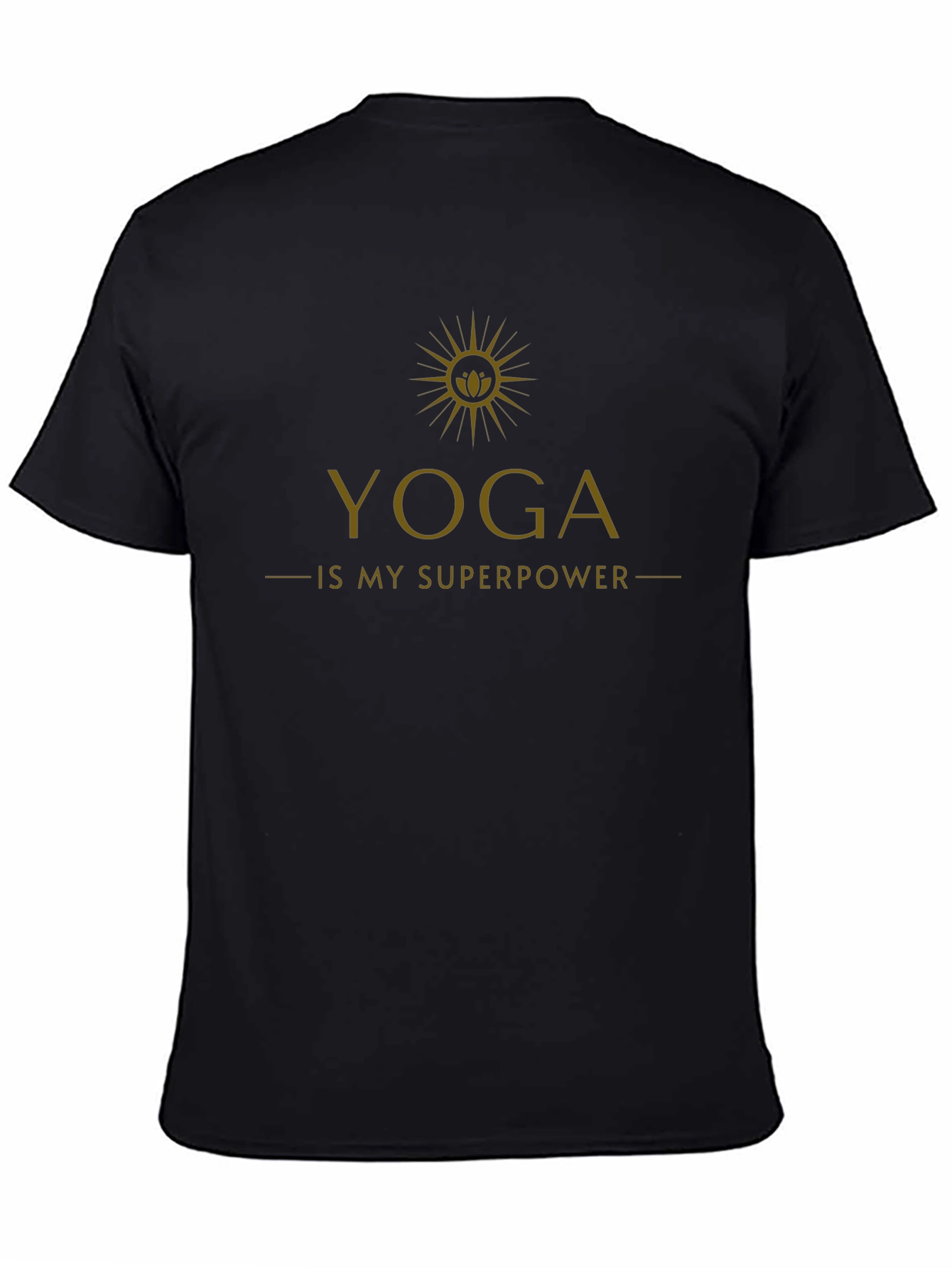 Yoga is My Superpower Black Graphic Tee