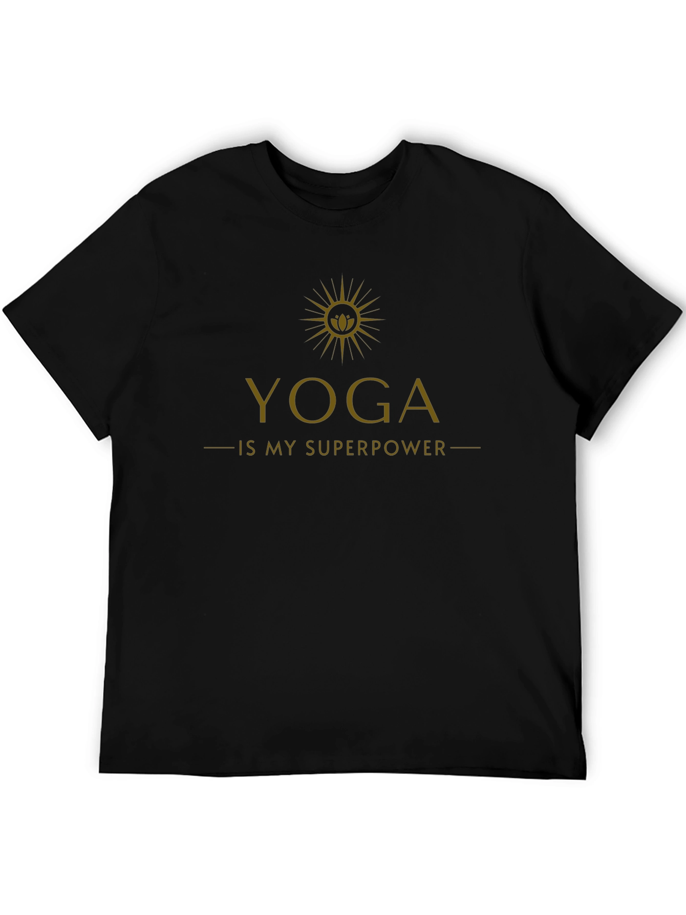 Yoga is My Superpower Black Graphic Tee