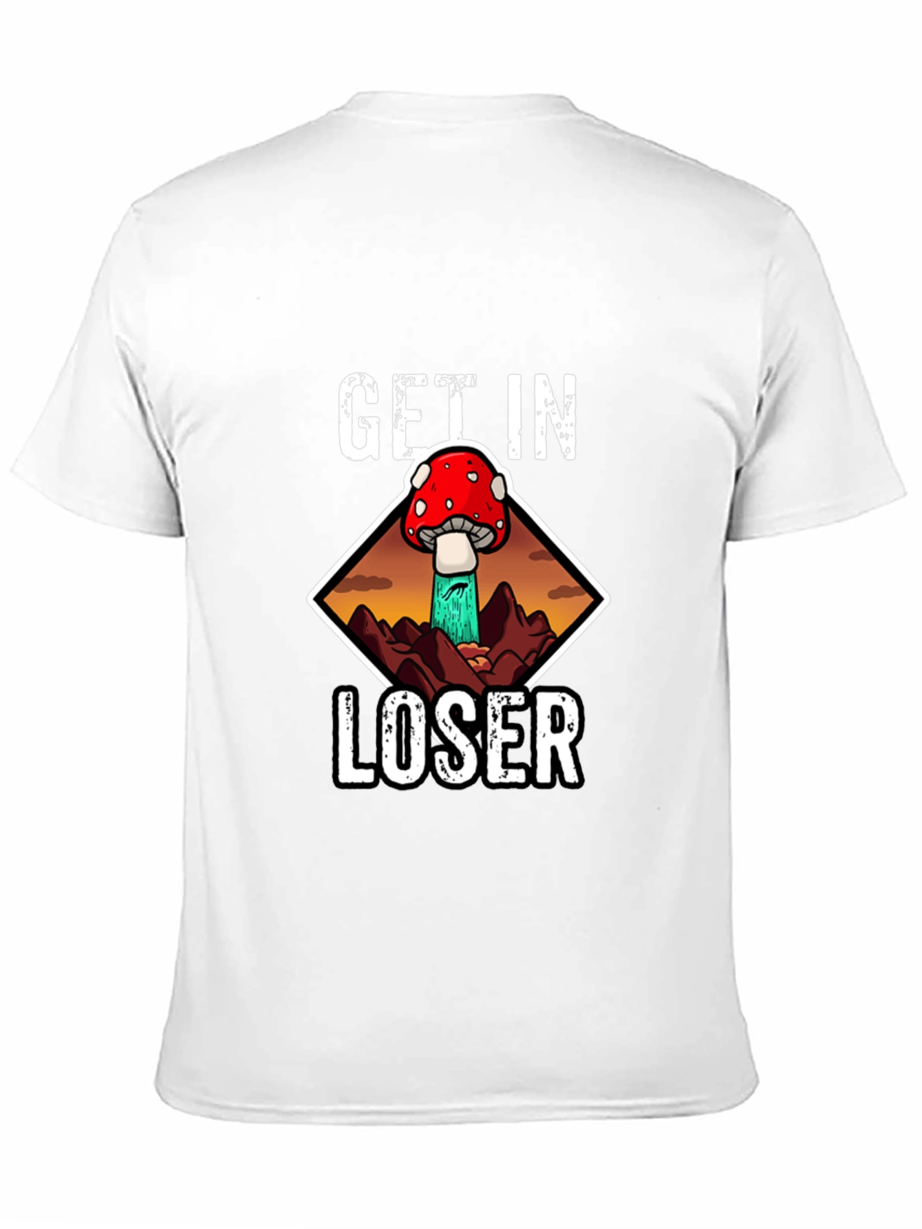 Get In Loser Mushroom Tee - Black