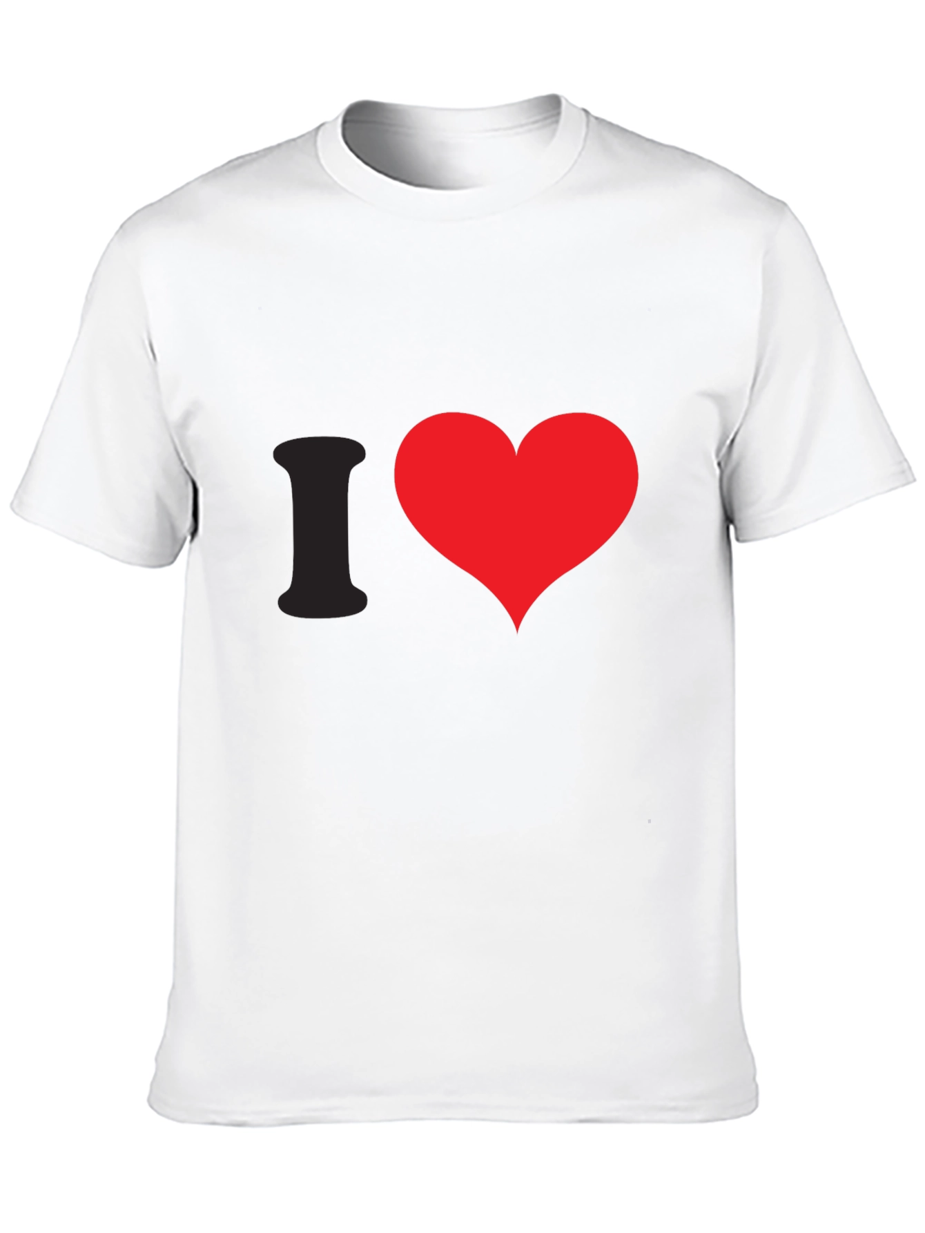 I Heart Red Graphic Tee - Black Cotton Casual
