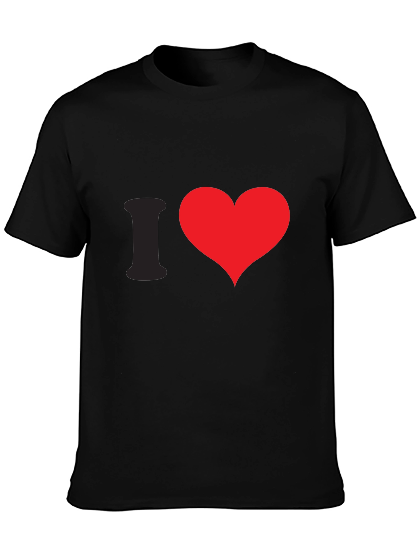 I Heart Red Graphic Tee - Black Cotton Casual