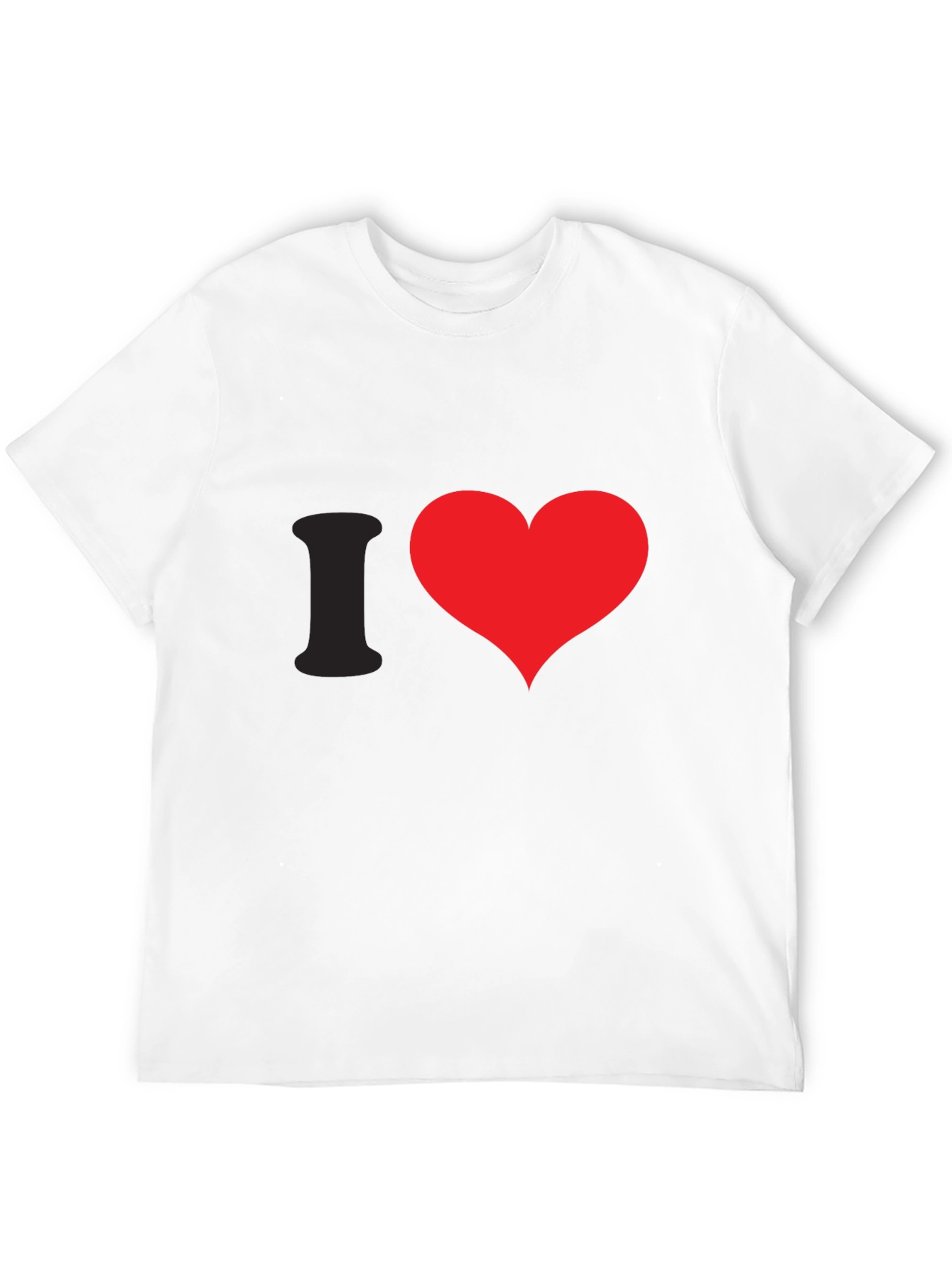 I Heart Red Graphic Tee - Black Cotton Casual
