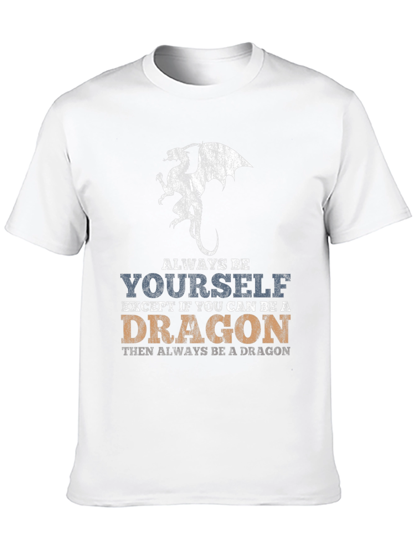 Always Be Yourself Dragon Graphic Tee - Black