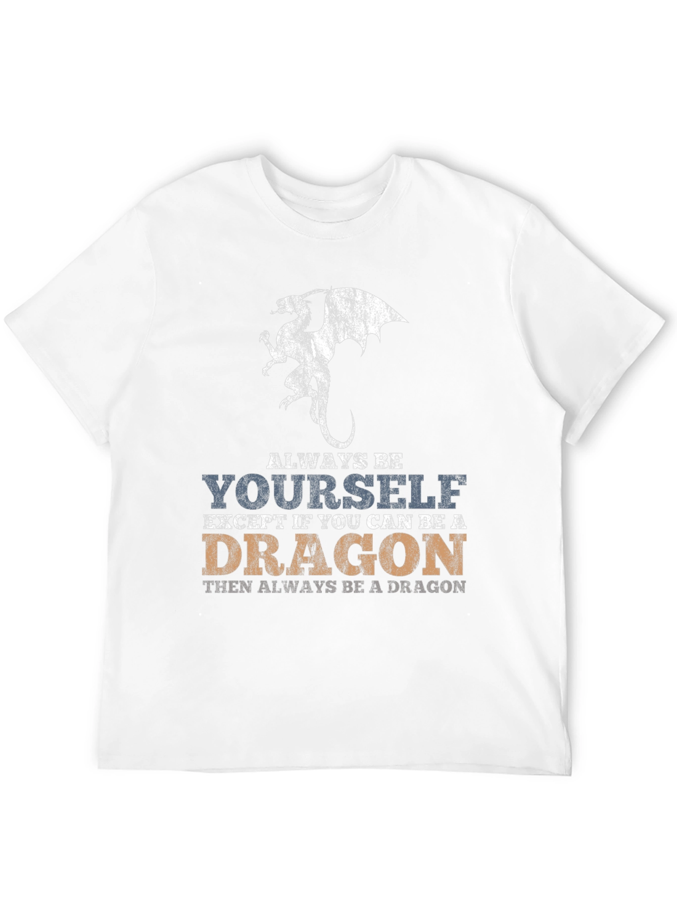 Always Be Yourself Dragon Graphic Tee - Black