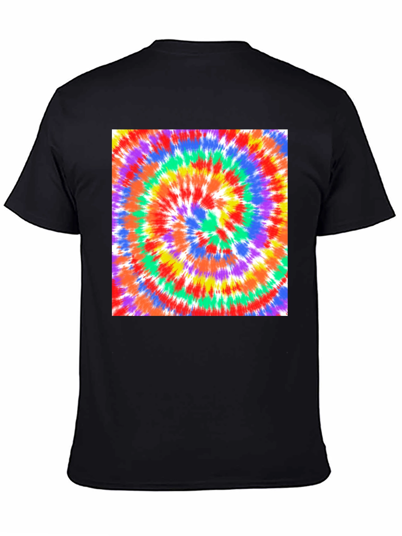 Rainbow Tie-Dye Swirl Graphic Tee - Casual Comfort