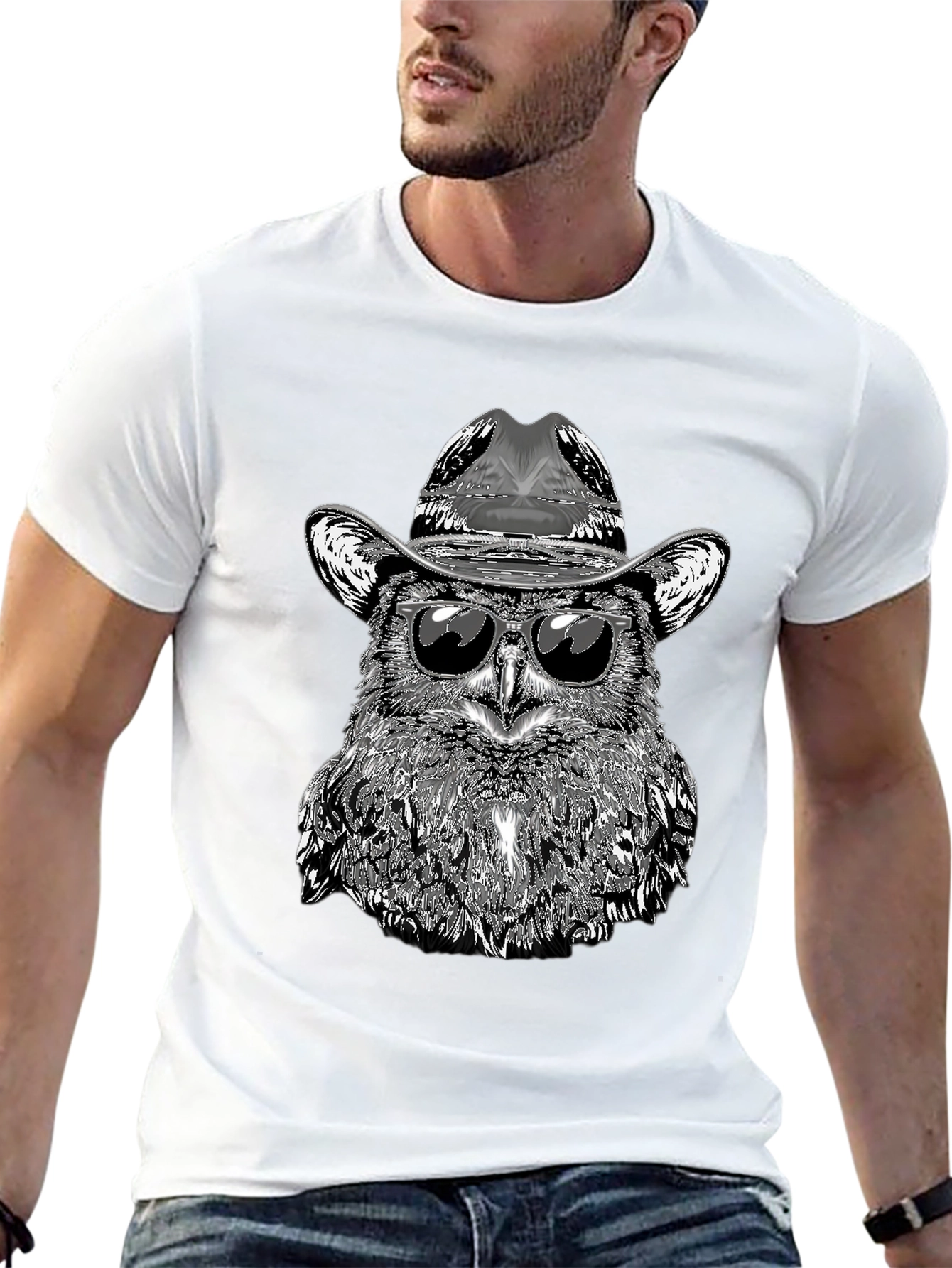 Cool Owl Cowboy T-Shirt